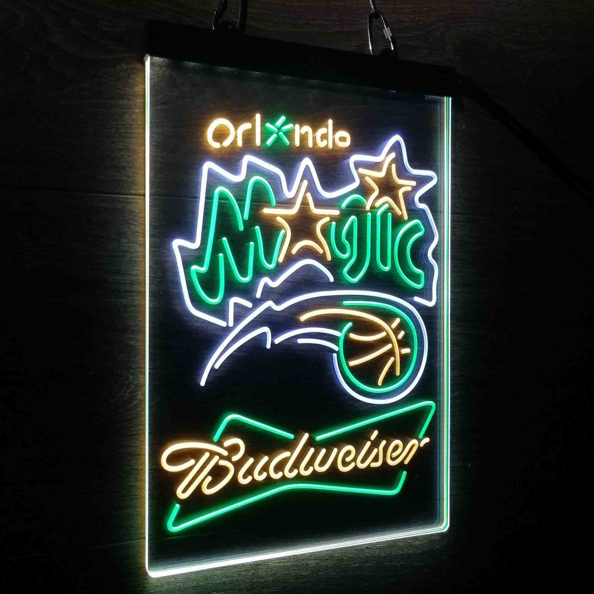 Orlando Magic Nba Budweiser Neon 3-Color LED Sign