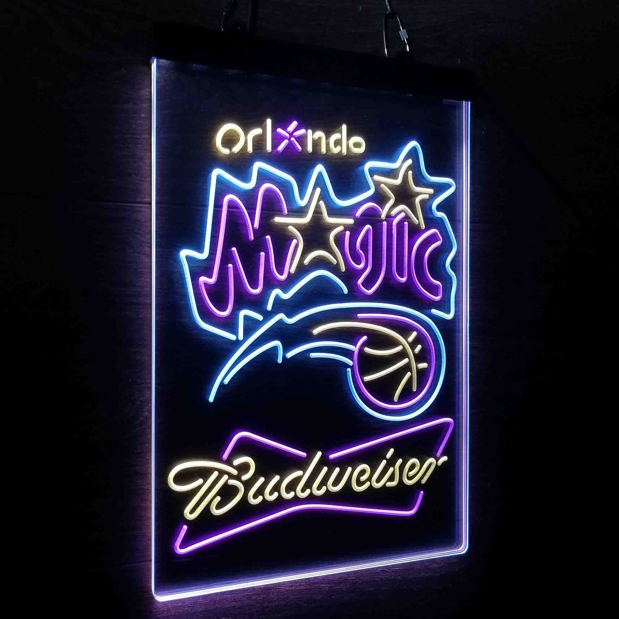 Orlando Magic Nba Budweiser Neon 3-Color LED Sign