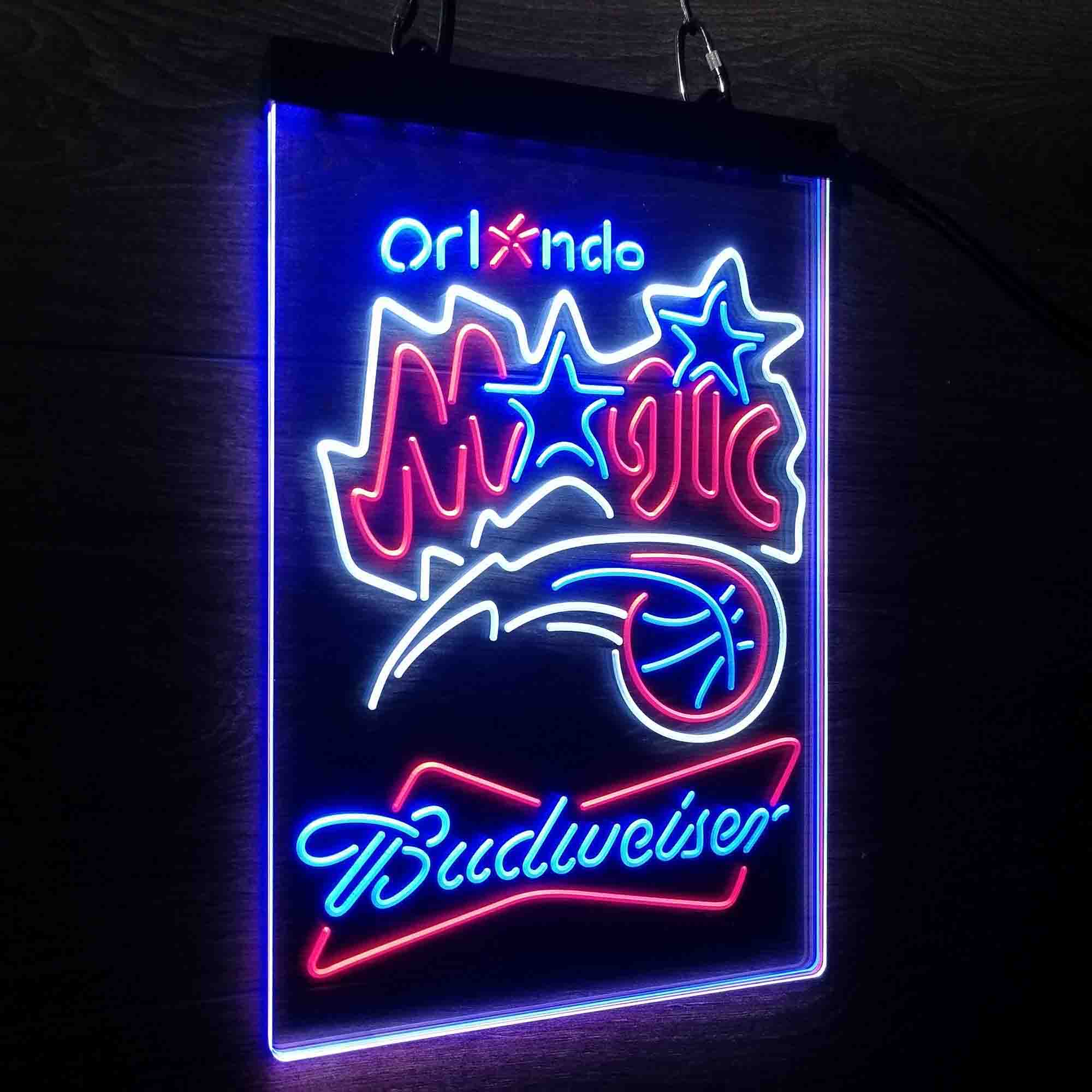 Orlando Magic Nba Budweiser Neon 3-Color LED Sign