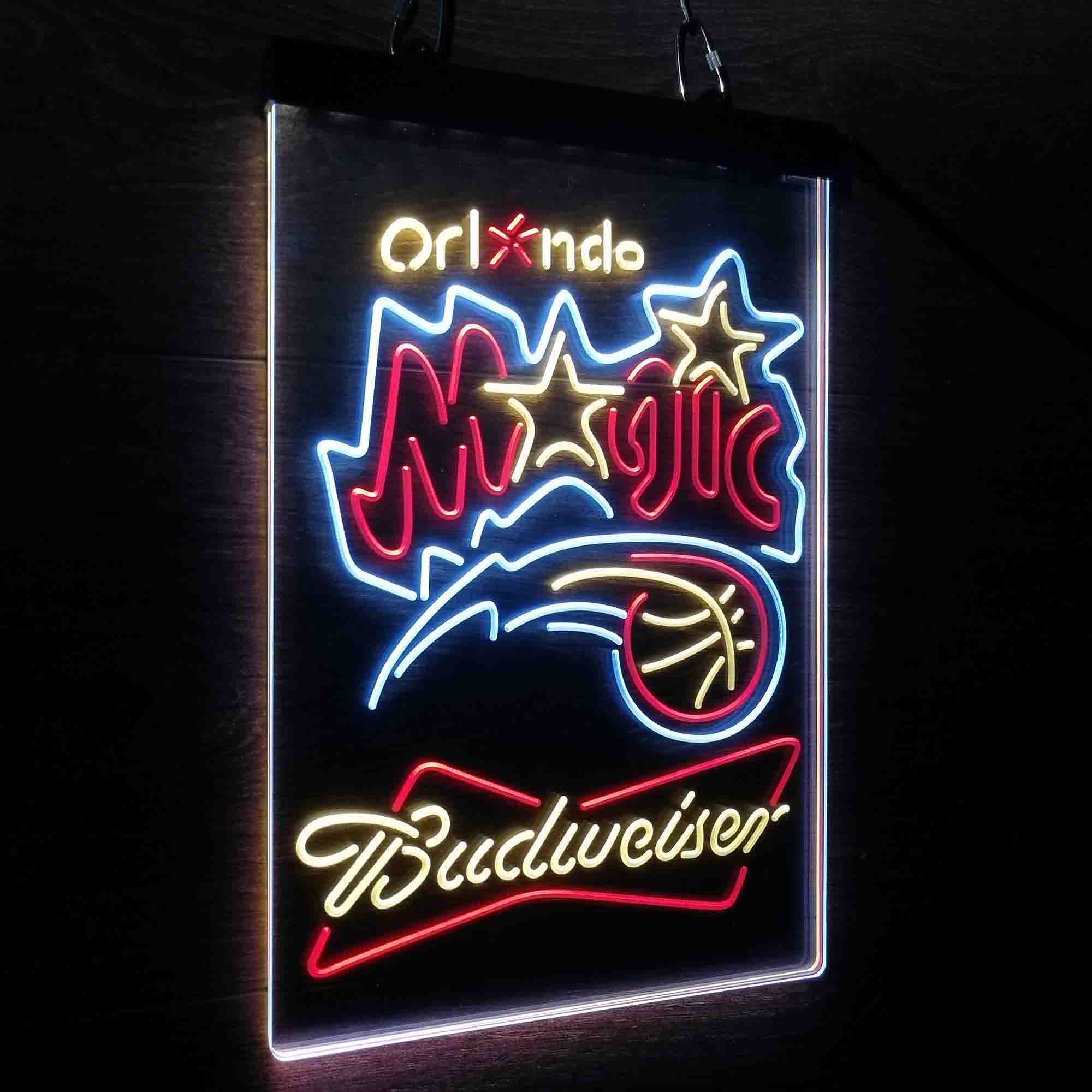 Orlando Magic Nba Budweiser Neon 3-Color LED Sign