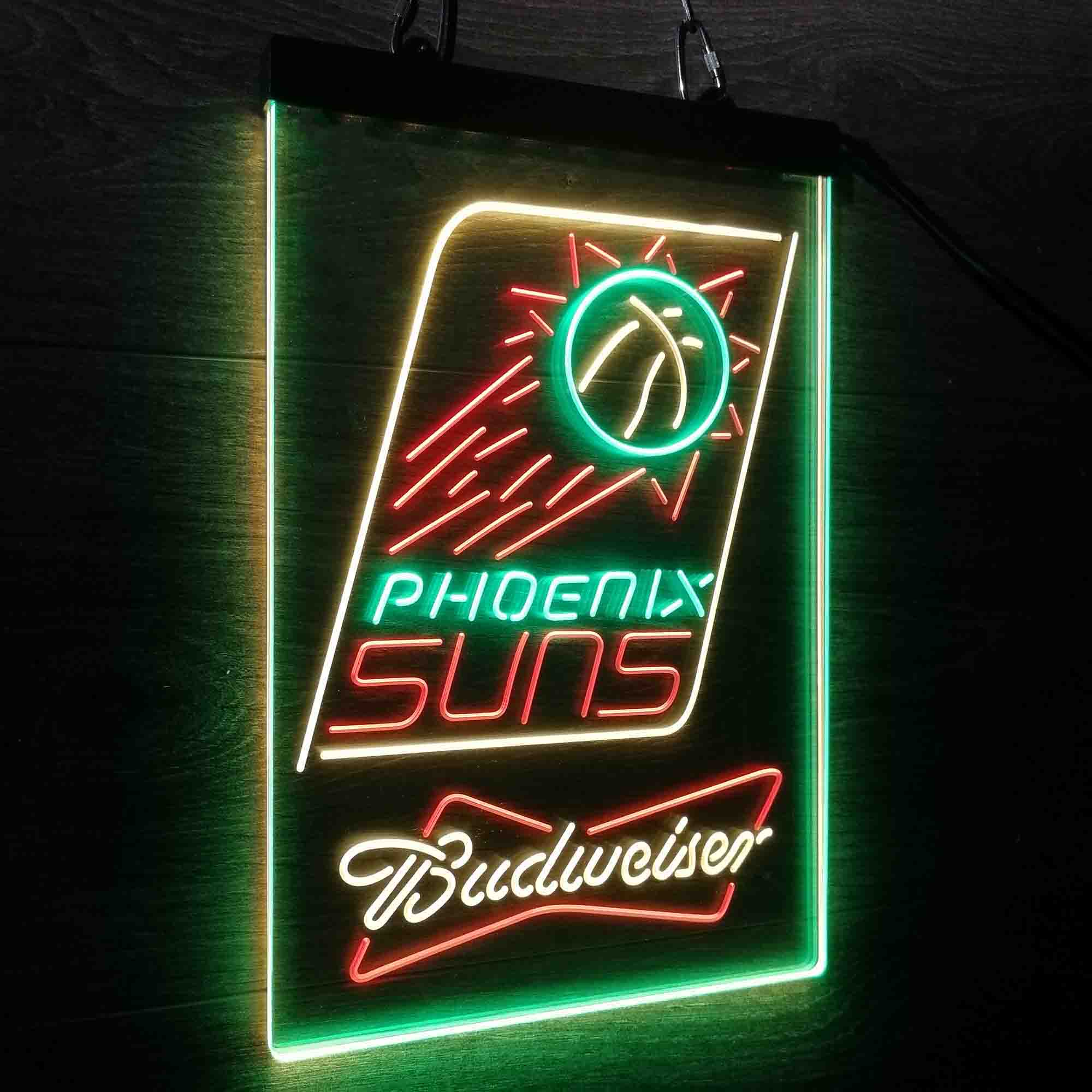 Phoenix Suns Nba Budweiser Neon 3-Color LED Sign