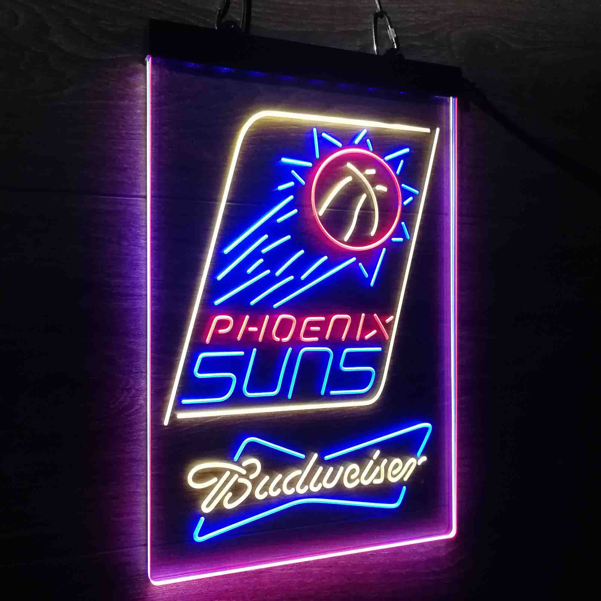 Phoenix Suns Nba Budweiser Neon 3-Color LED Sign