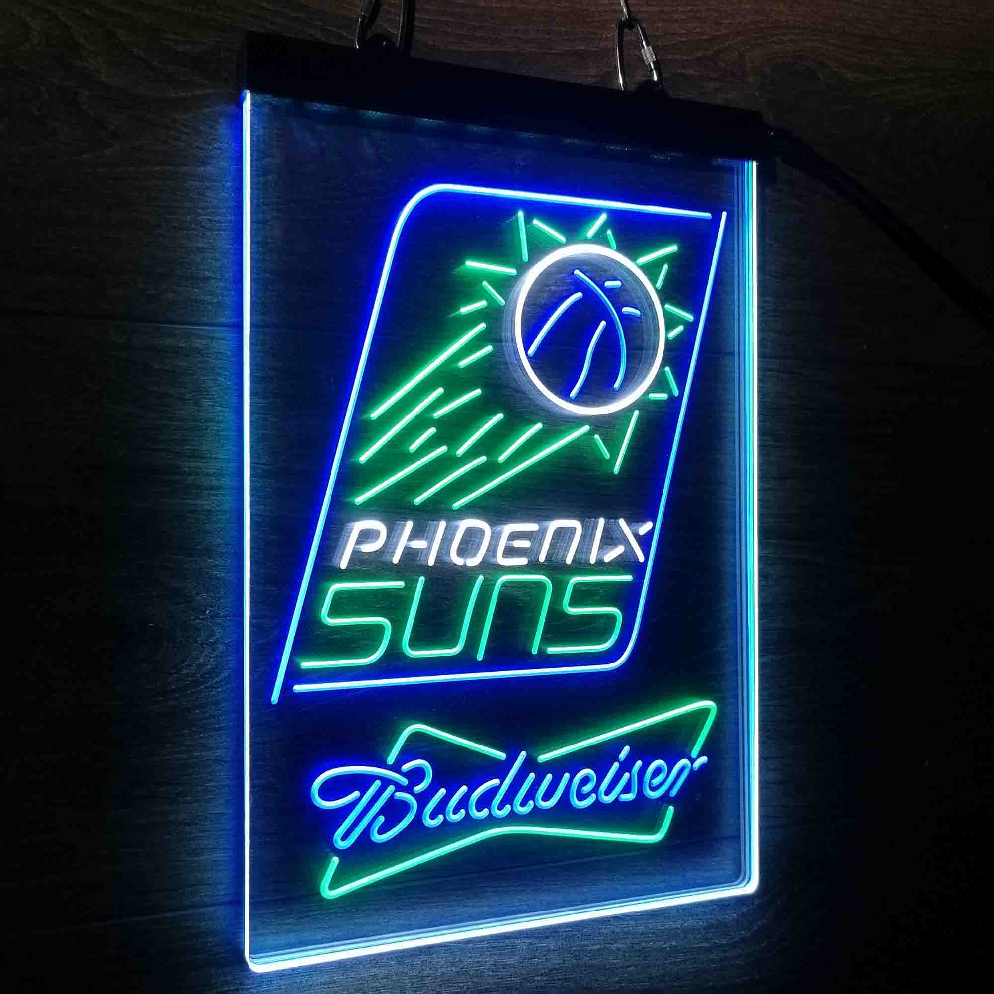 Phoenix Suns Nba Budweiser Neon 3-Color LED Sign