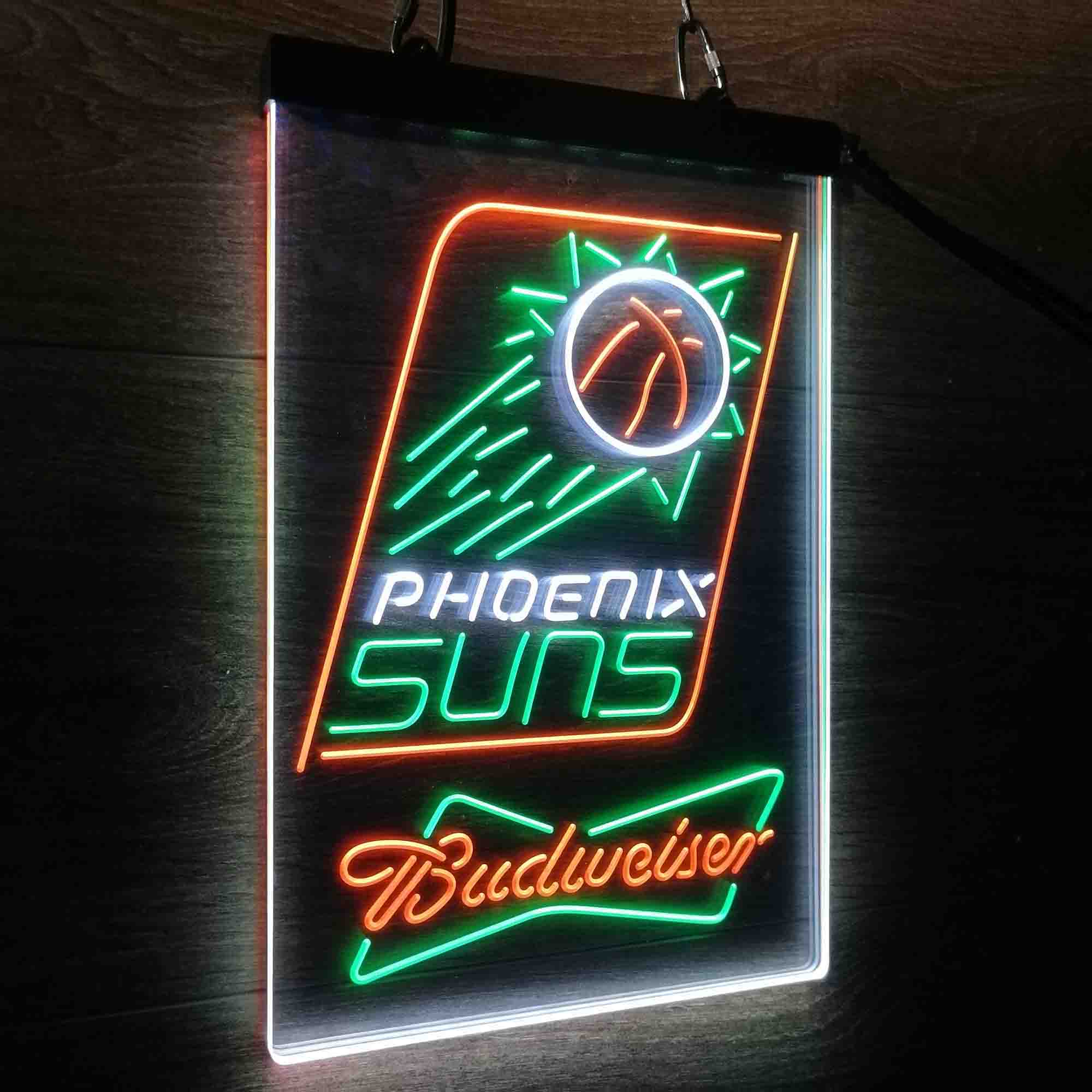 Phoenix Suns Nba Budweiser Neon 3-Color LED Sign