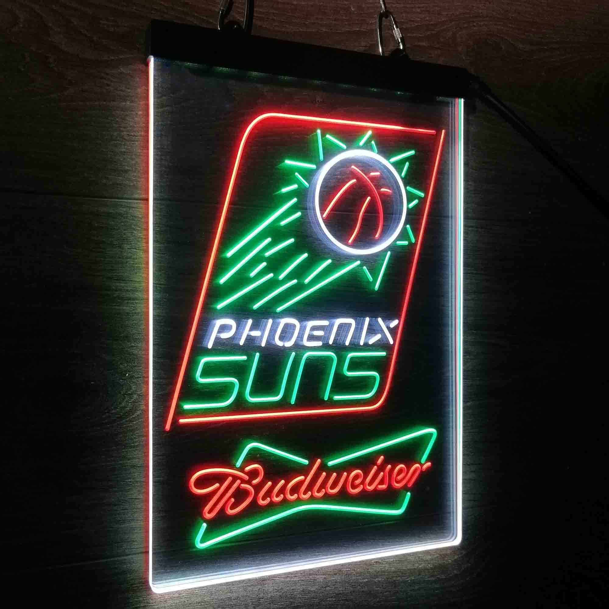 Phoenix Suns Nba Budweiser Neon 3-Color LED Sign