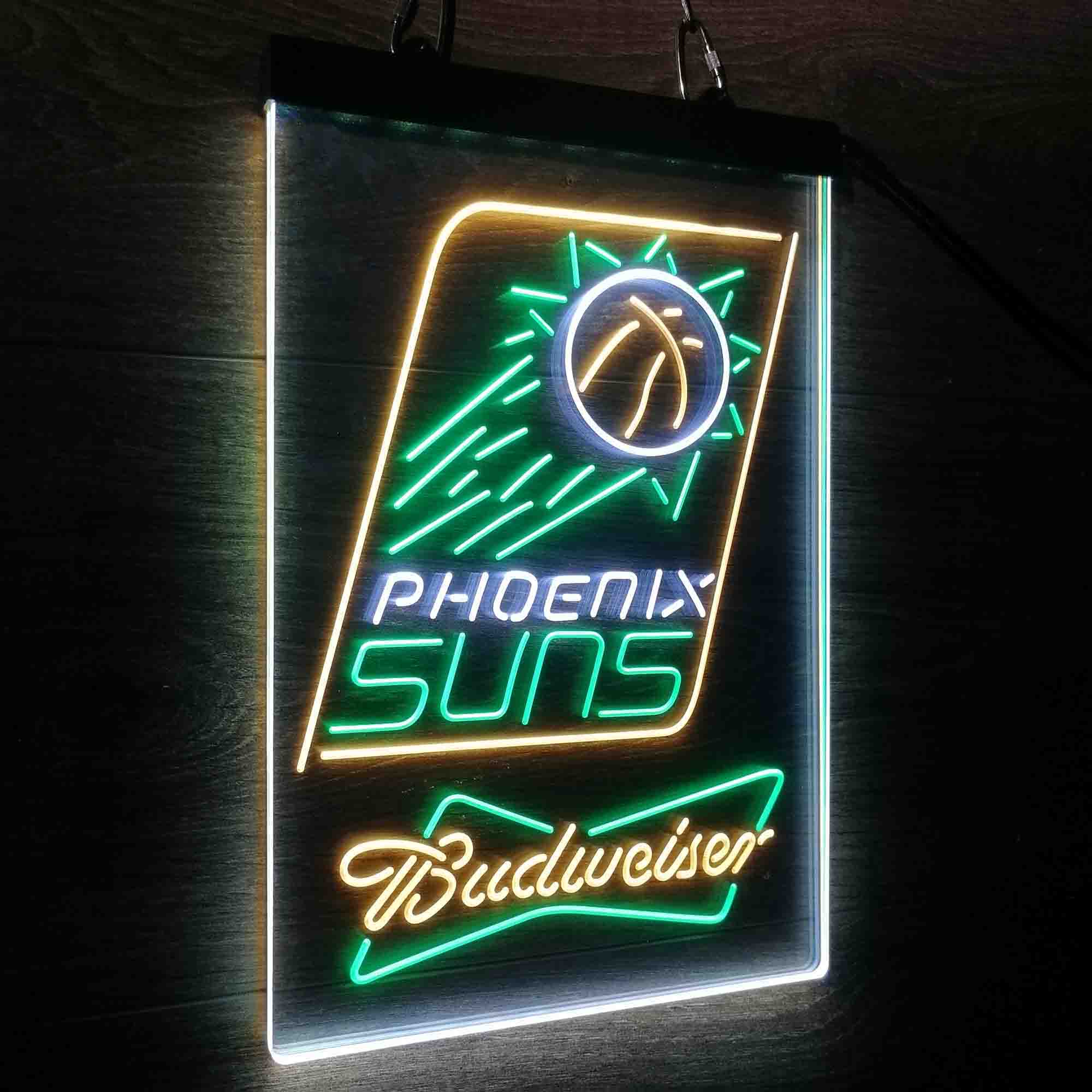 Phoenix Suns Nba Budweiser Neon 3-Color LED Sign