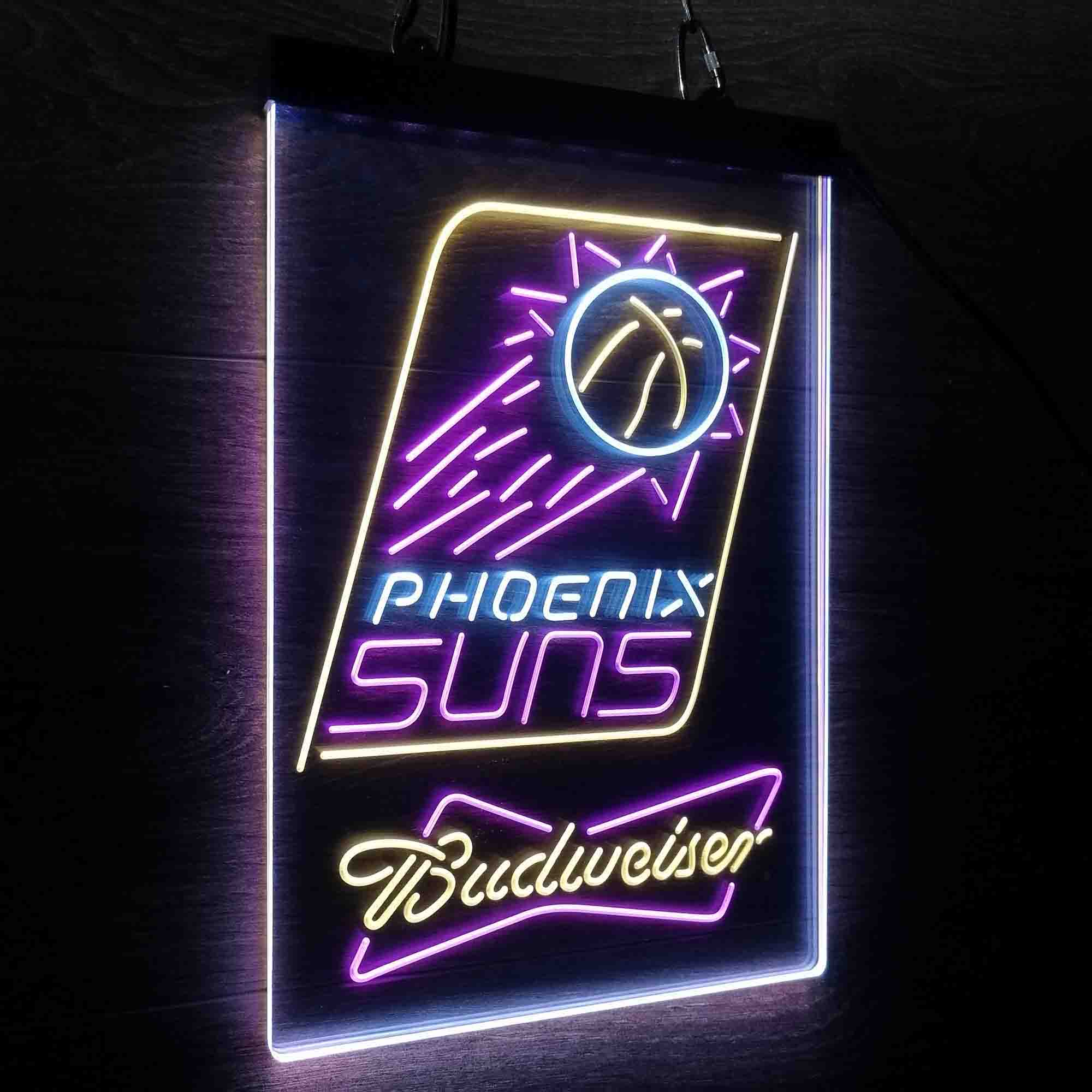 Phoenix Suns Nba Budweiser Neon 3-Color LED Sign