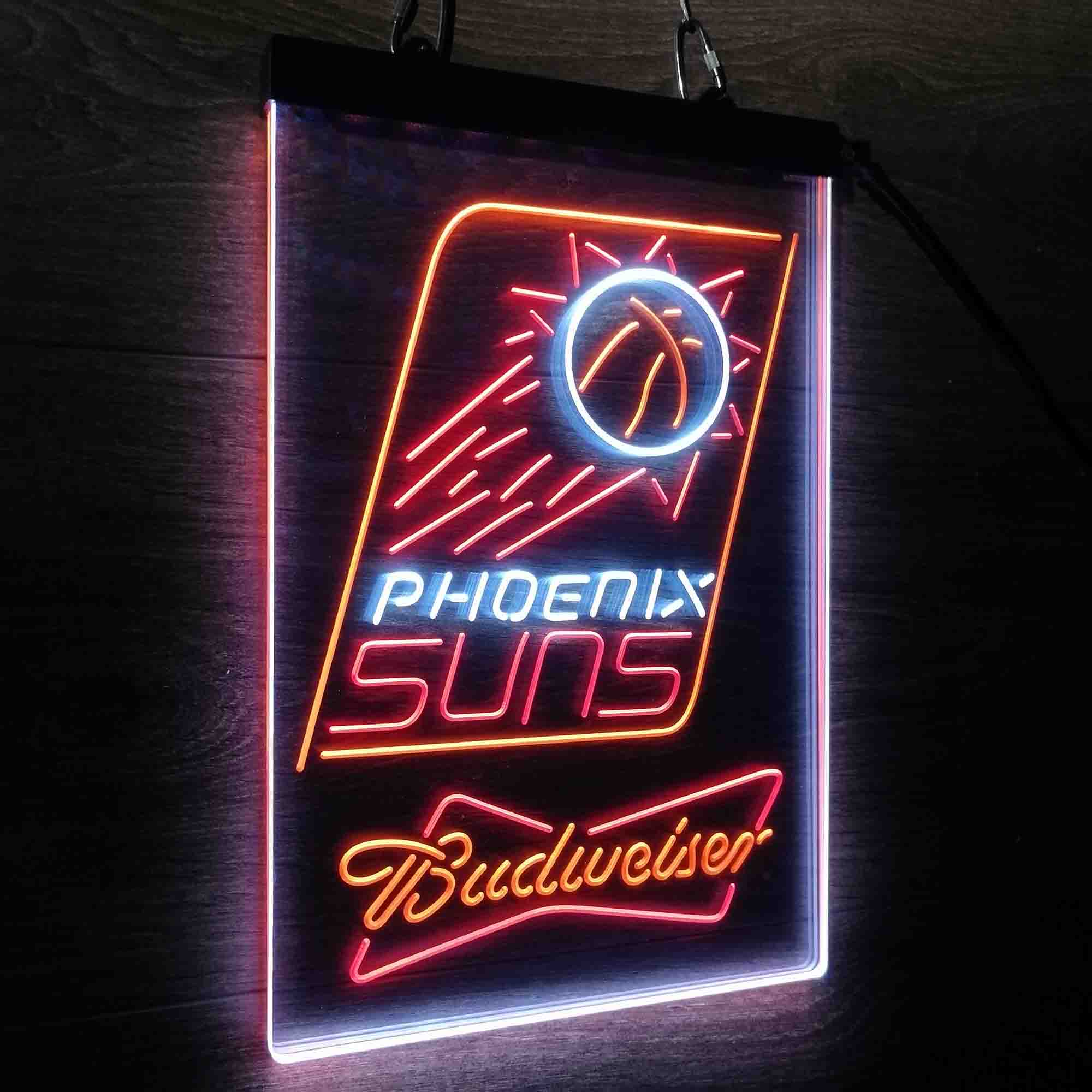 Phoenix Suns Nba Budweiser Neon 3-Color LED Sign