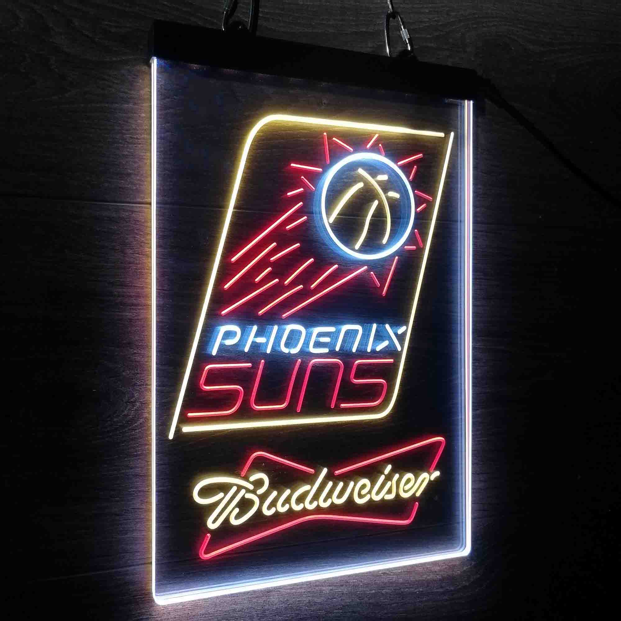 Phoenix Suns Nba Budweiser Neon 3-Color LED Sign