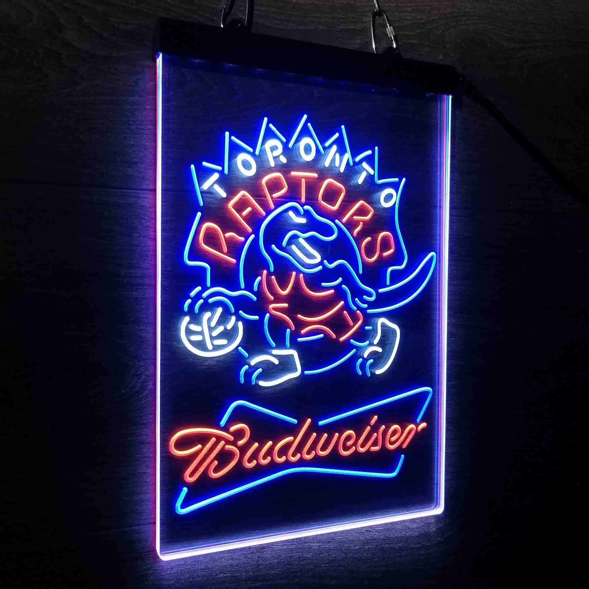 Toronto Raptors Nba Budweiser Neon 3-Color LED Sign