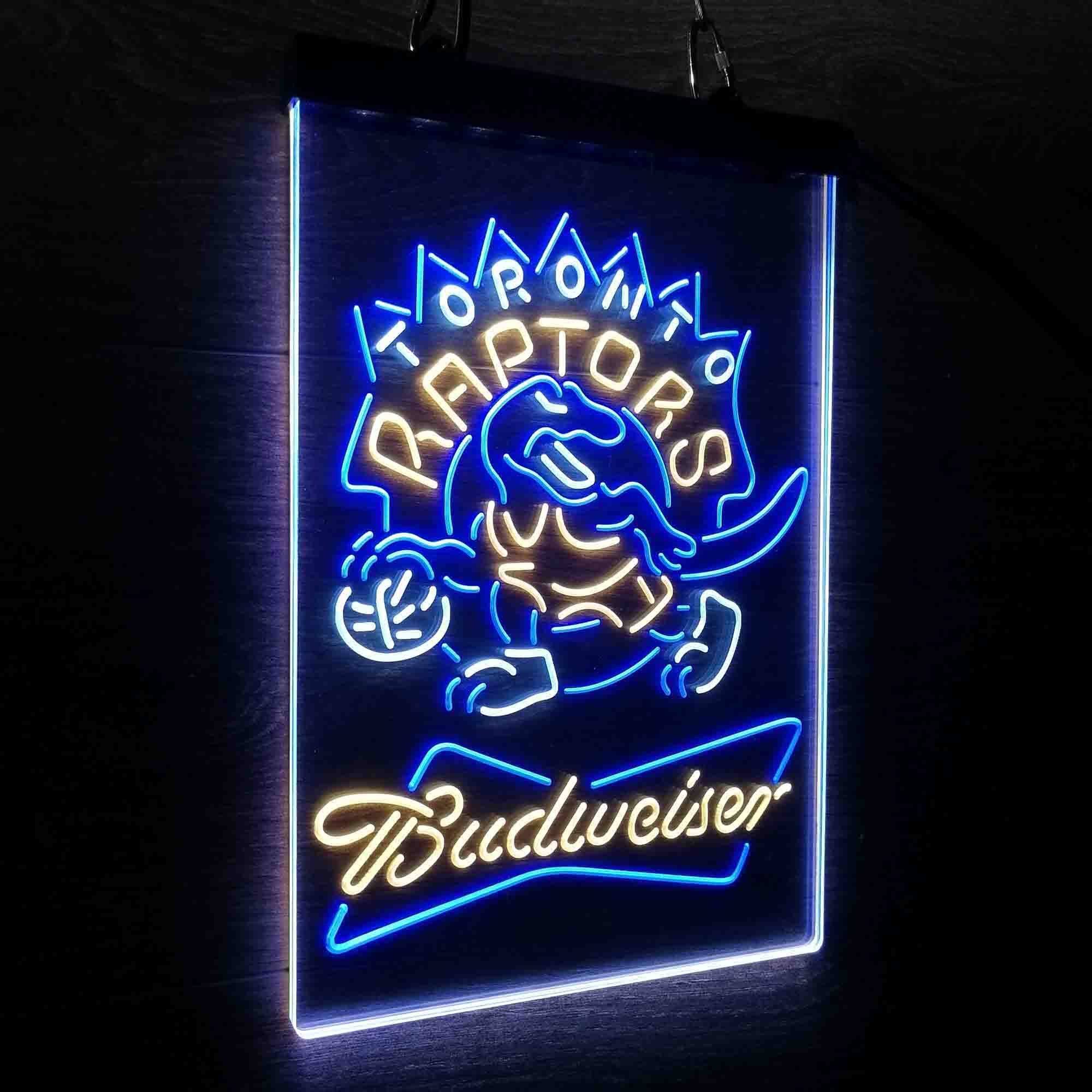 Toronto Raptors Nba Budweiser Neon 3-Color LED Sign