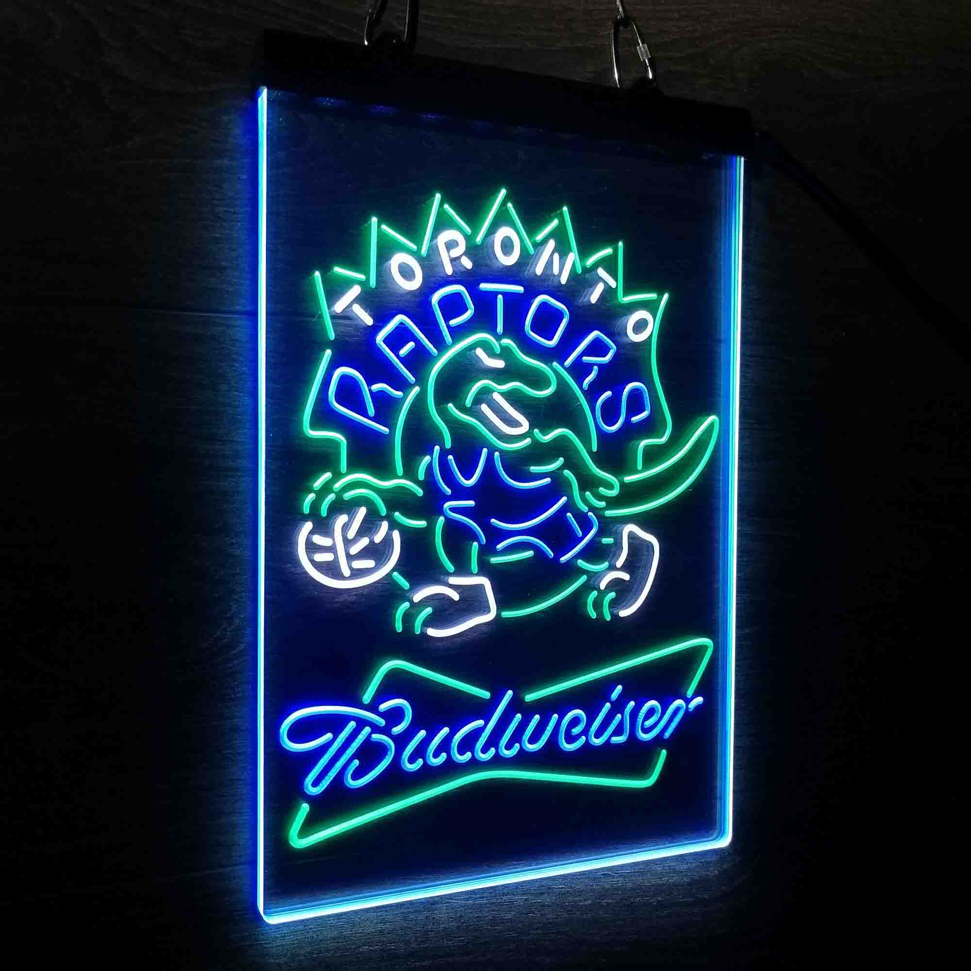 Toronto Raptors Nba Budweiser Neon 3-Color LED Sign