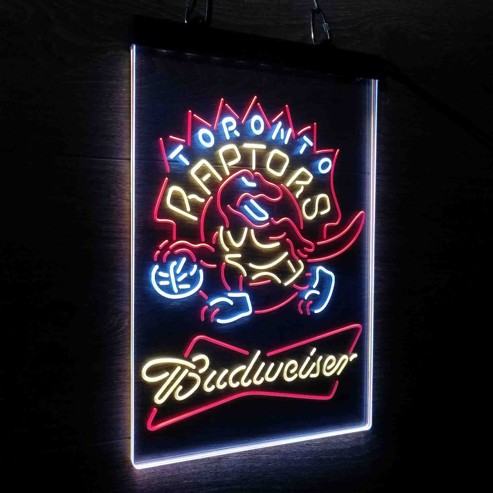 Toronto Raptors Nba Budweiser Neon 3-Color LED Sign