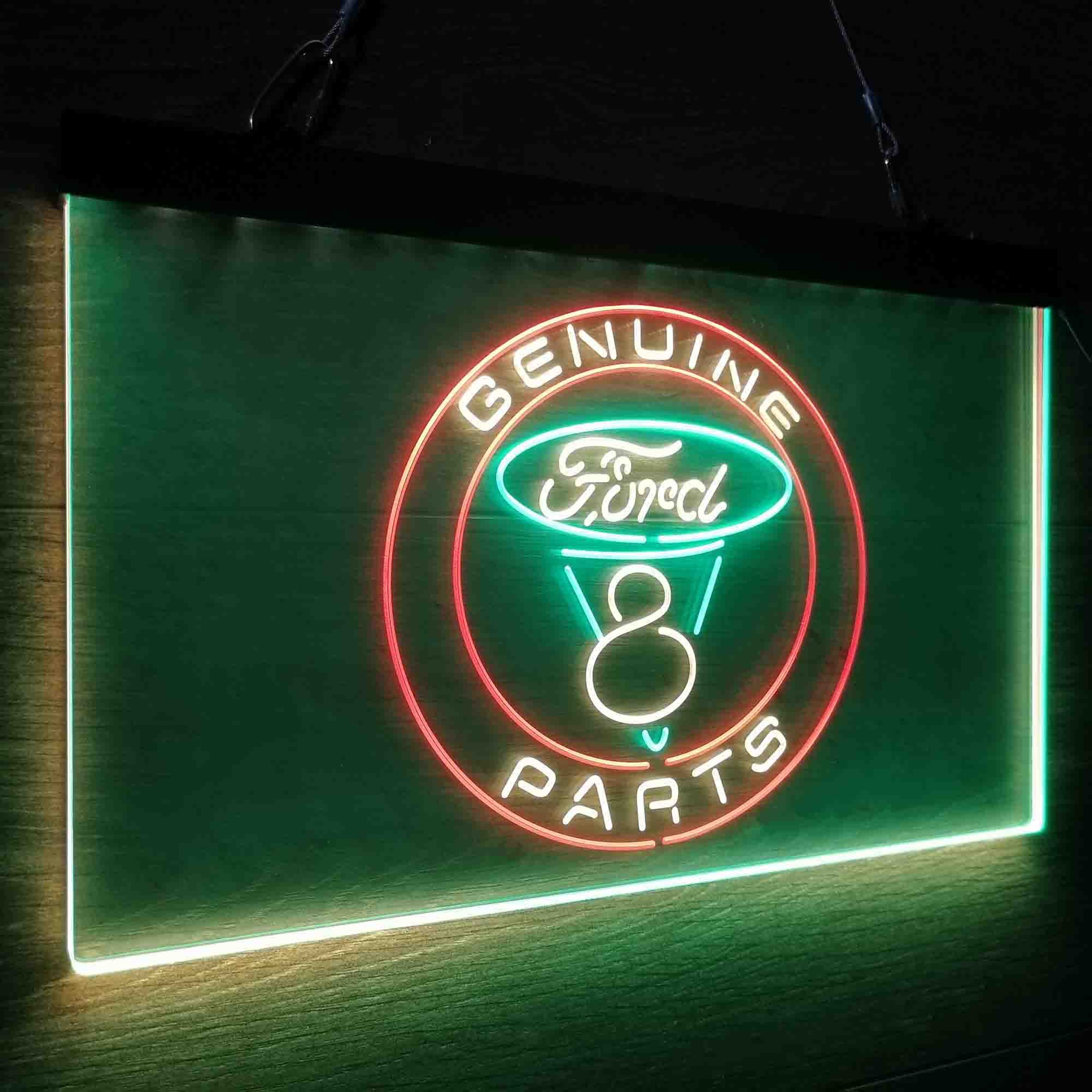 Genuine Ford Parts V8 Neon 3-Color LED Sign