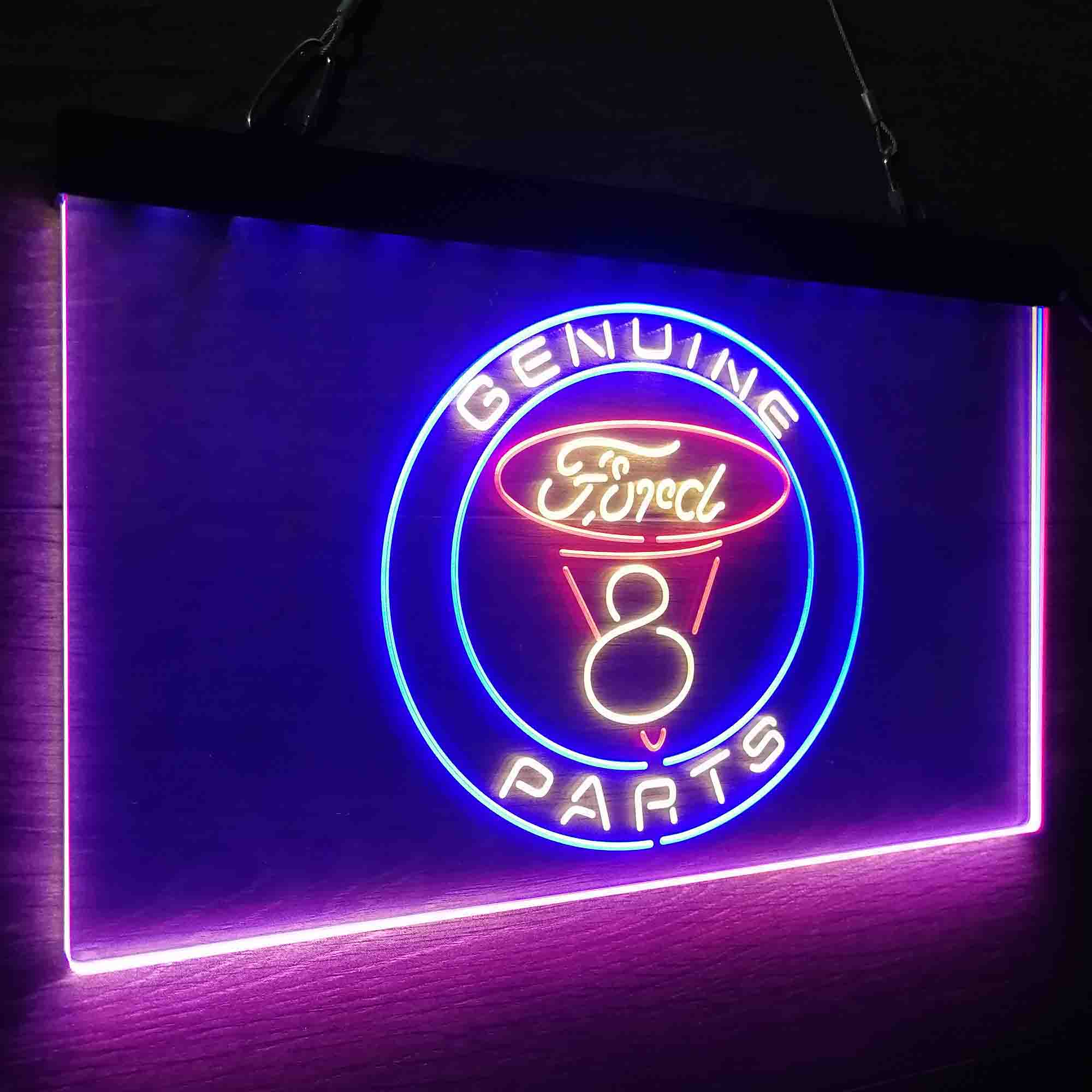 Genuine Ford Parts V8 Neon 3-Color LED Sign