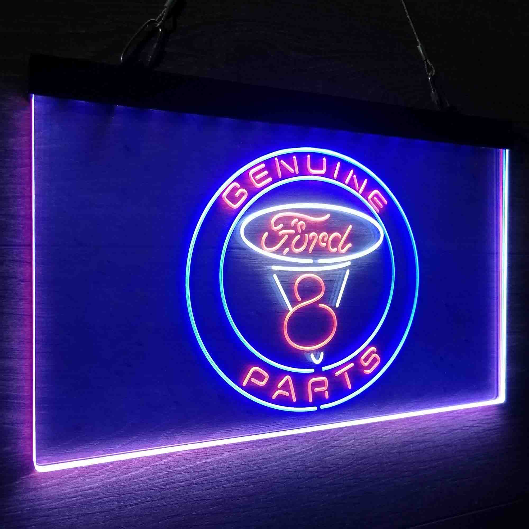 Genuine Ford Parts V8 Neon 3-Color LED Sign