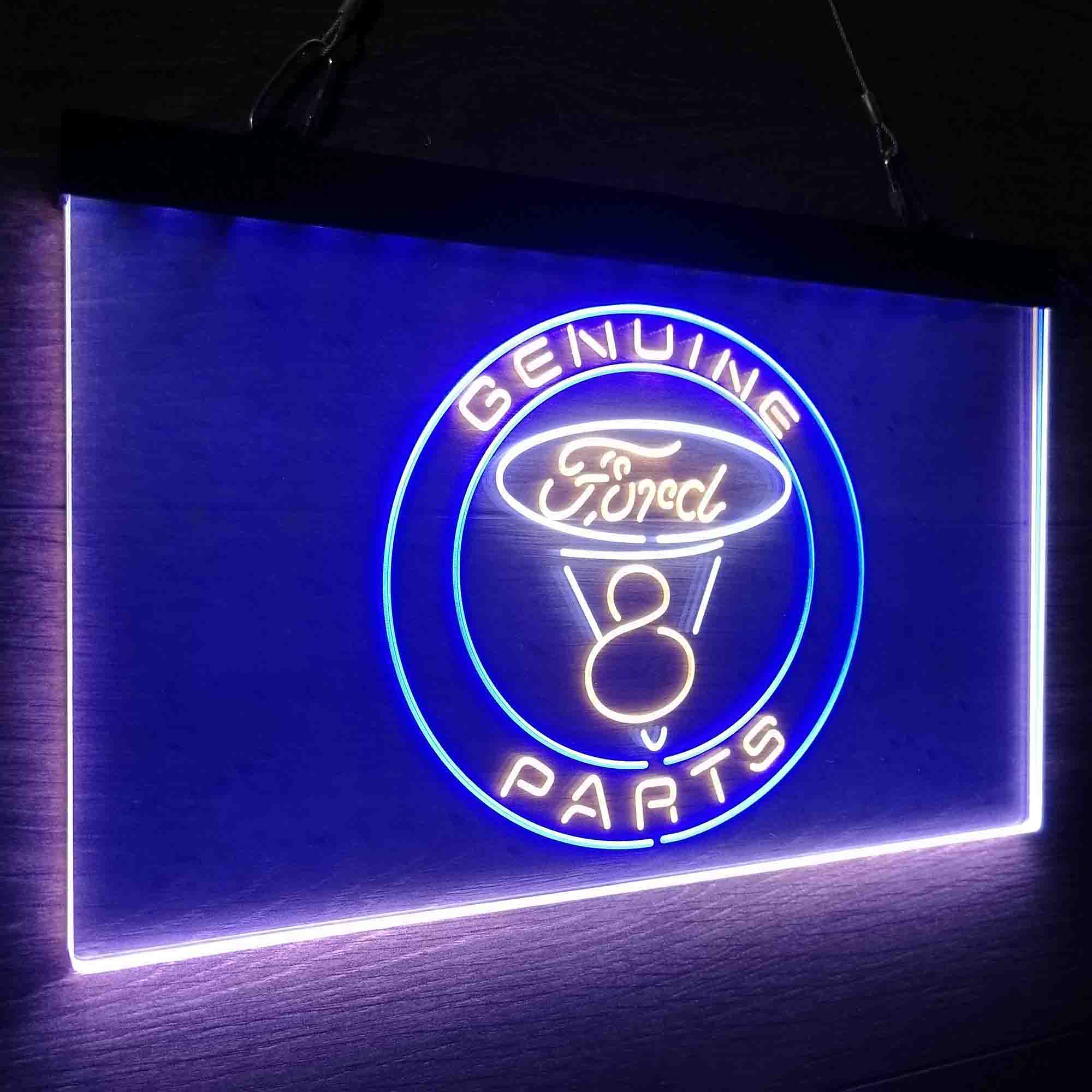 Genuine Ford Parts V8 Neon 3-Color LED Sign