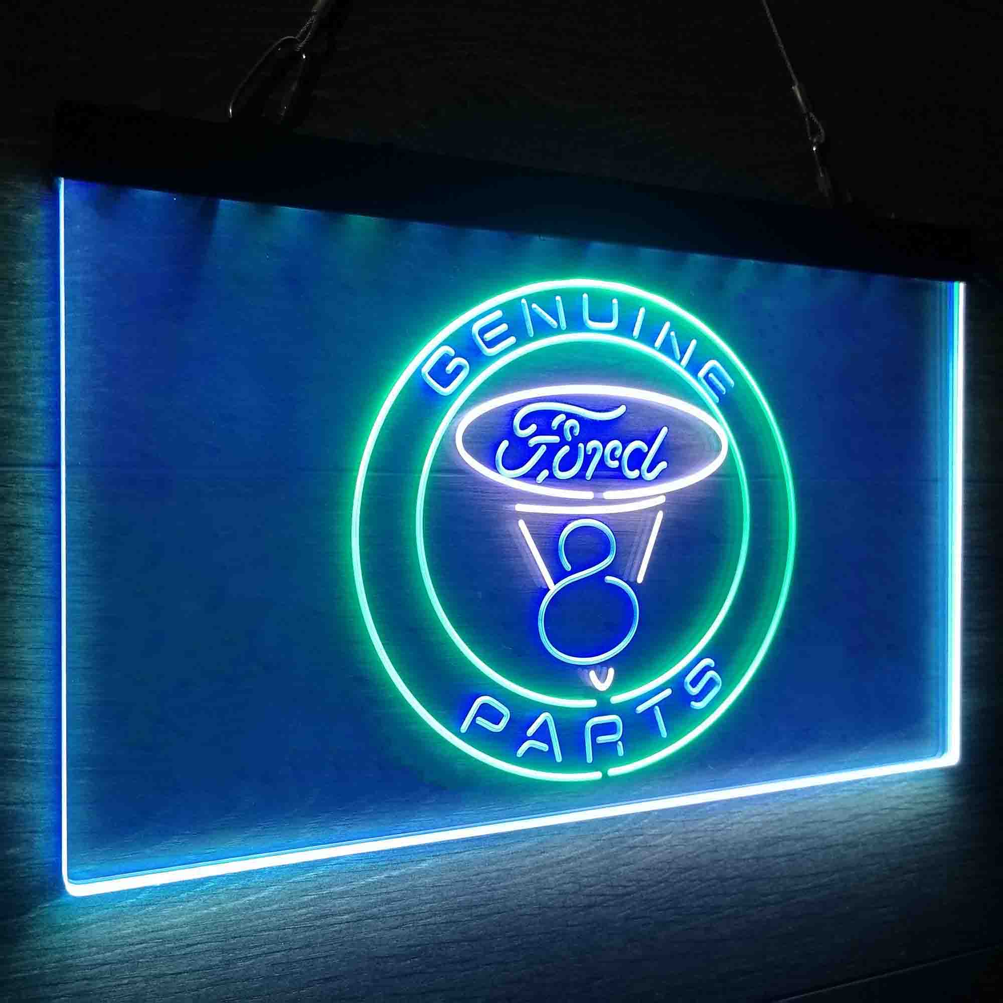 Genuine Ford Parts V8 Neon 3-Color LED Sign