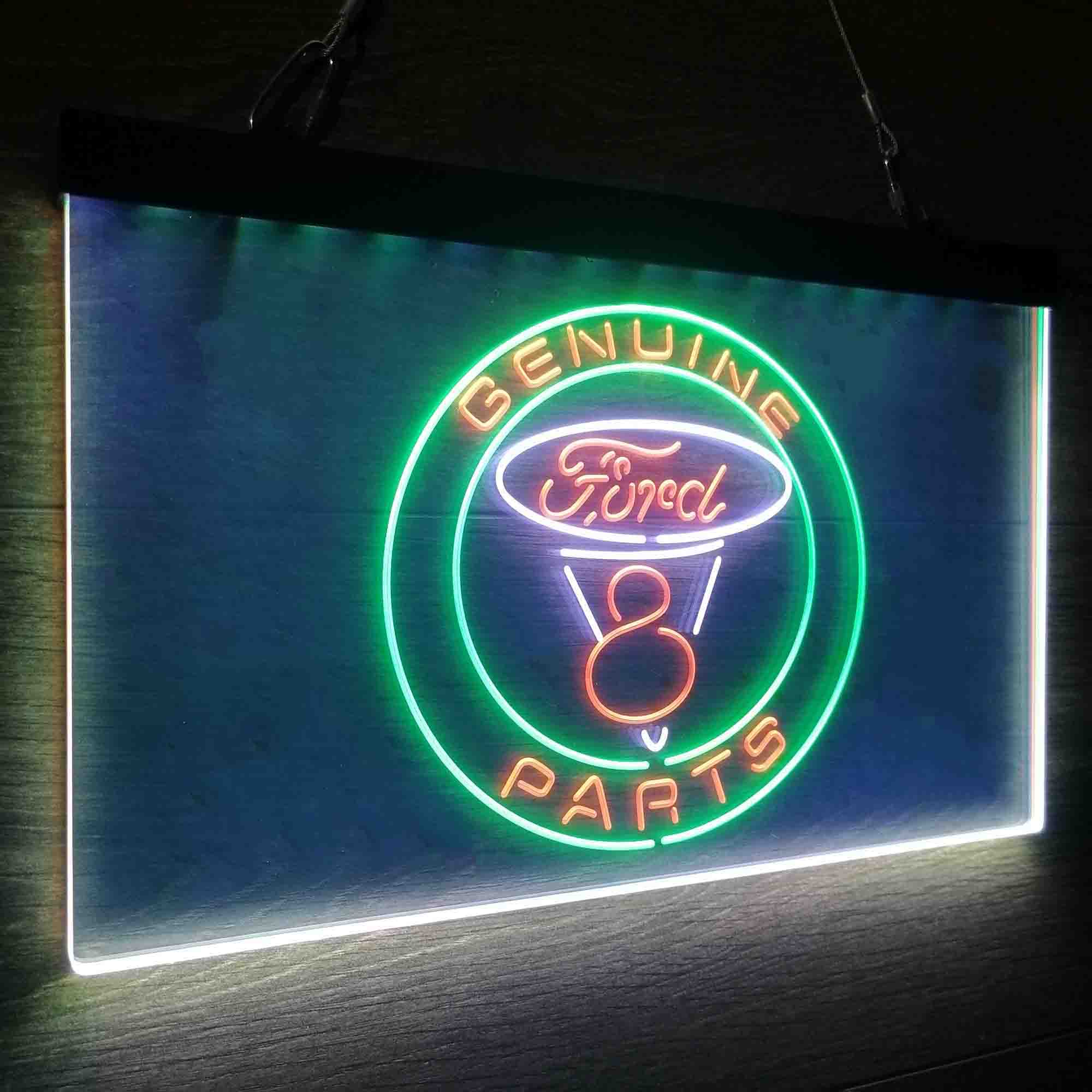 Genuine Ford Parts V8 Neon 3-Color LED Sign