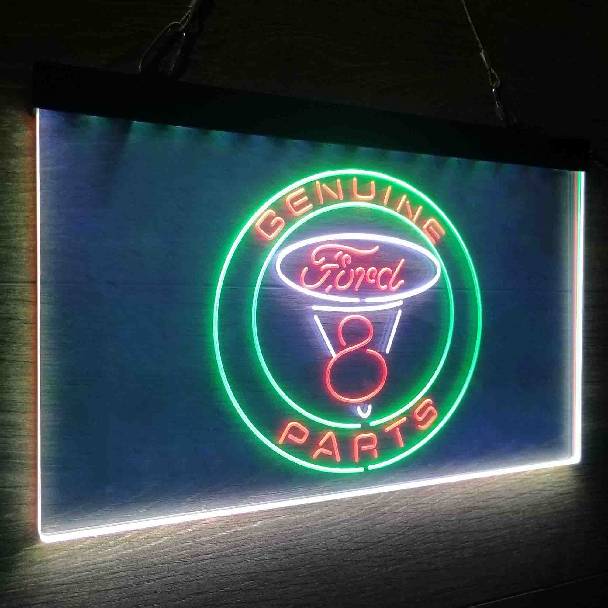 Genuine Ford Parts V8 Neon 3-Color LED Sign