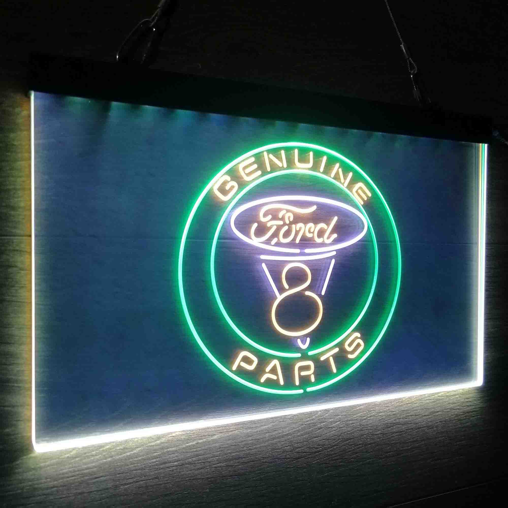 Genuine Ford Parts V8 Neon 3-Color LED Sign