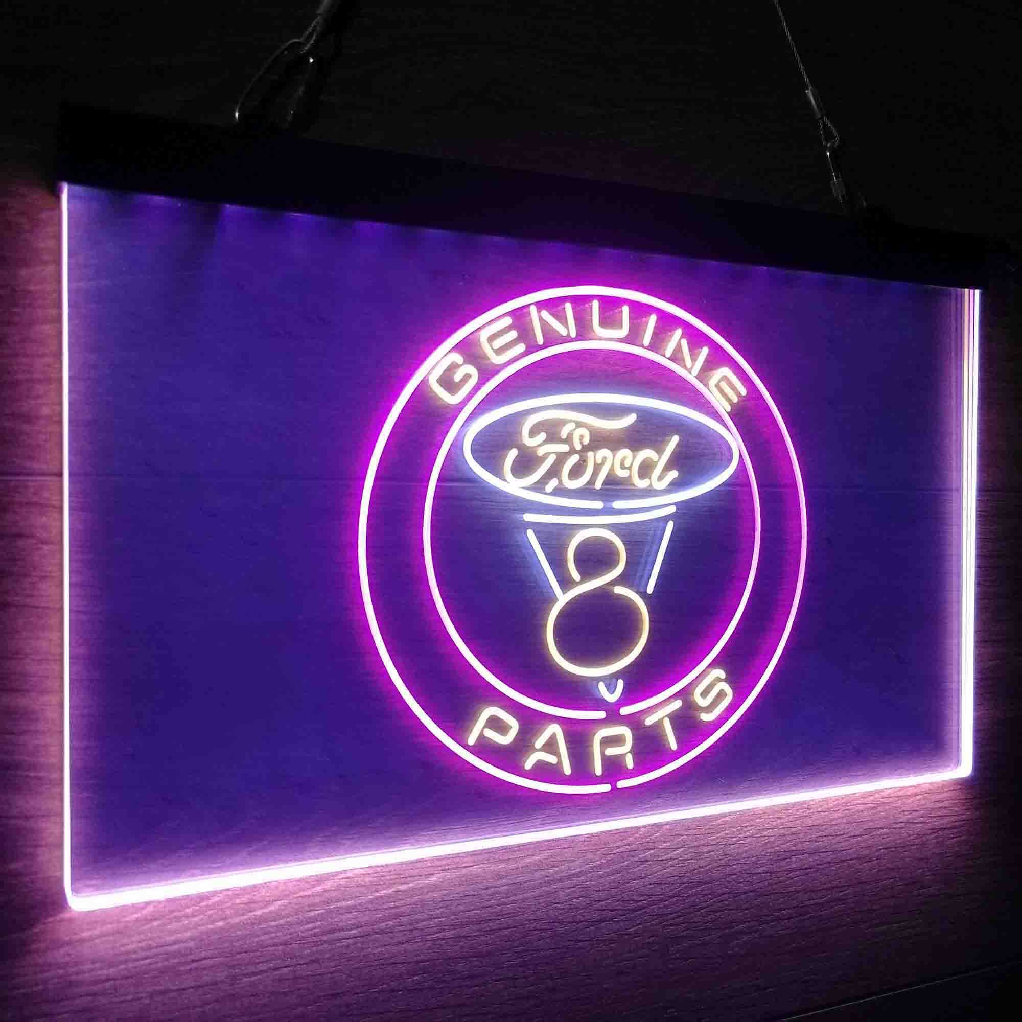 Genuine Ford Parts V8 Neon 3-Color LED Sign