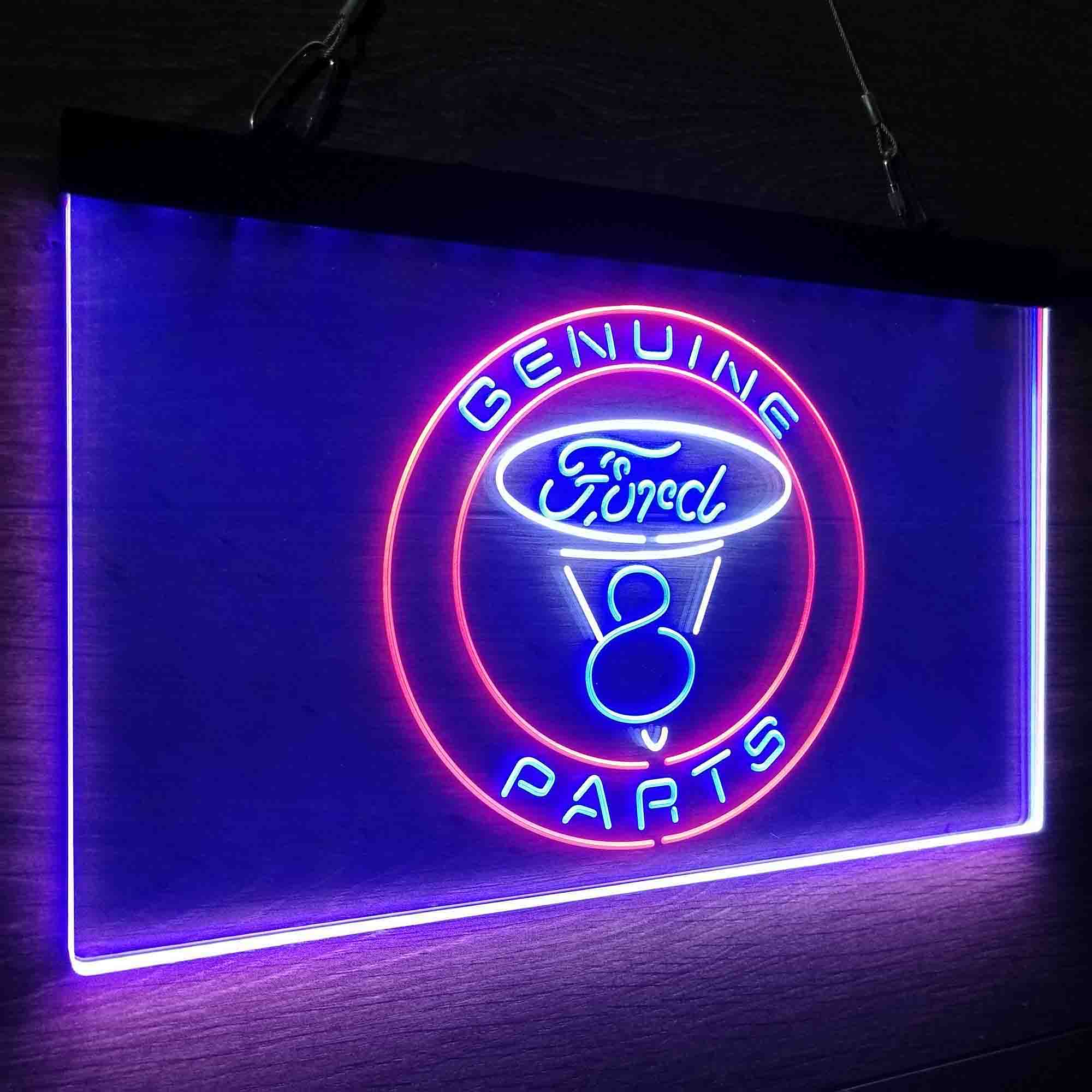 Genuine Ford Parts V8 Neon 3-Color LED Sign