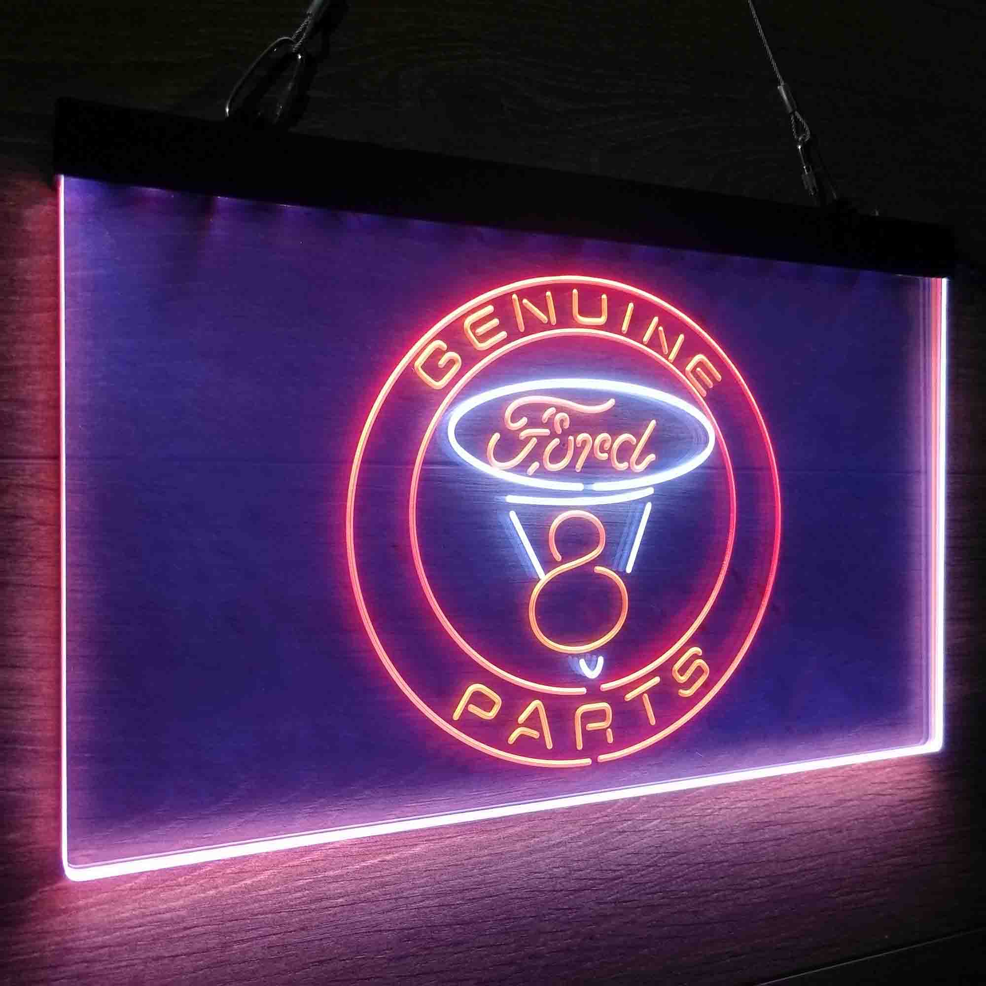 Genuine Ford Parts V8 Neon 3-Color LED Sign