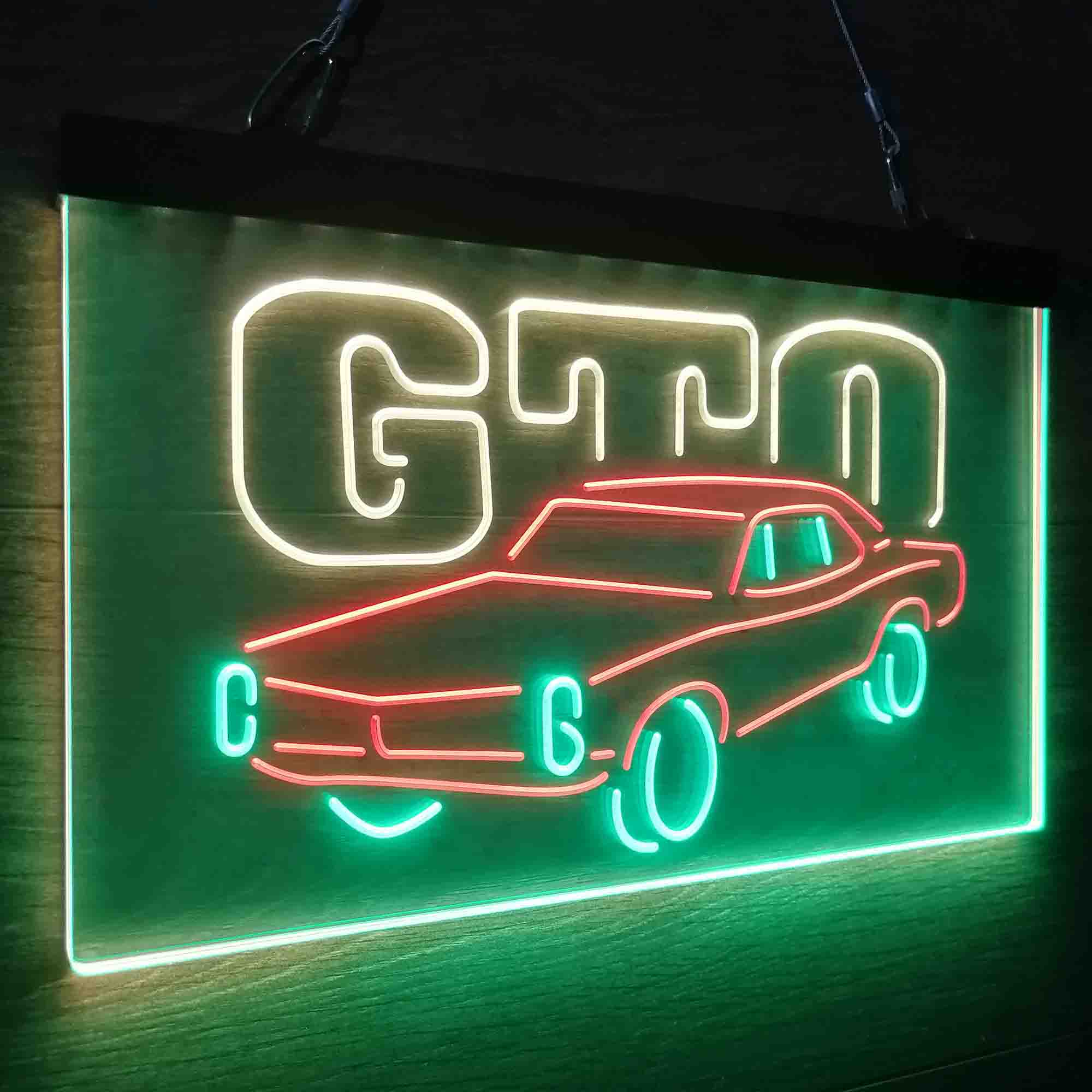 GM American Auto Pontiac GTO Neon 3-Color LED Sign
