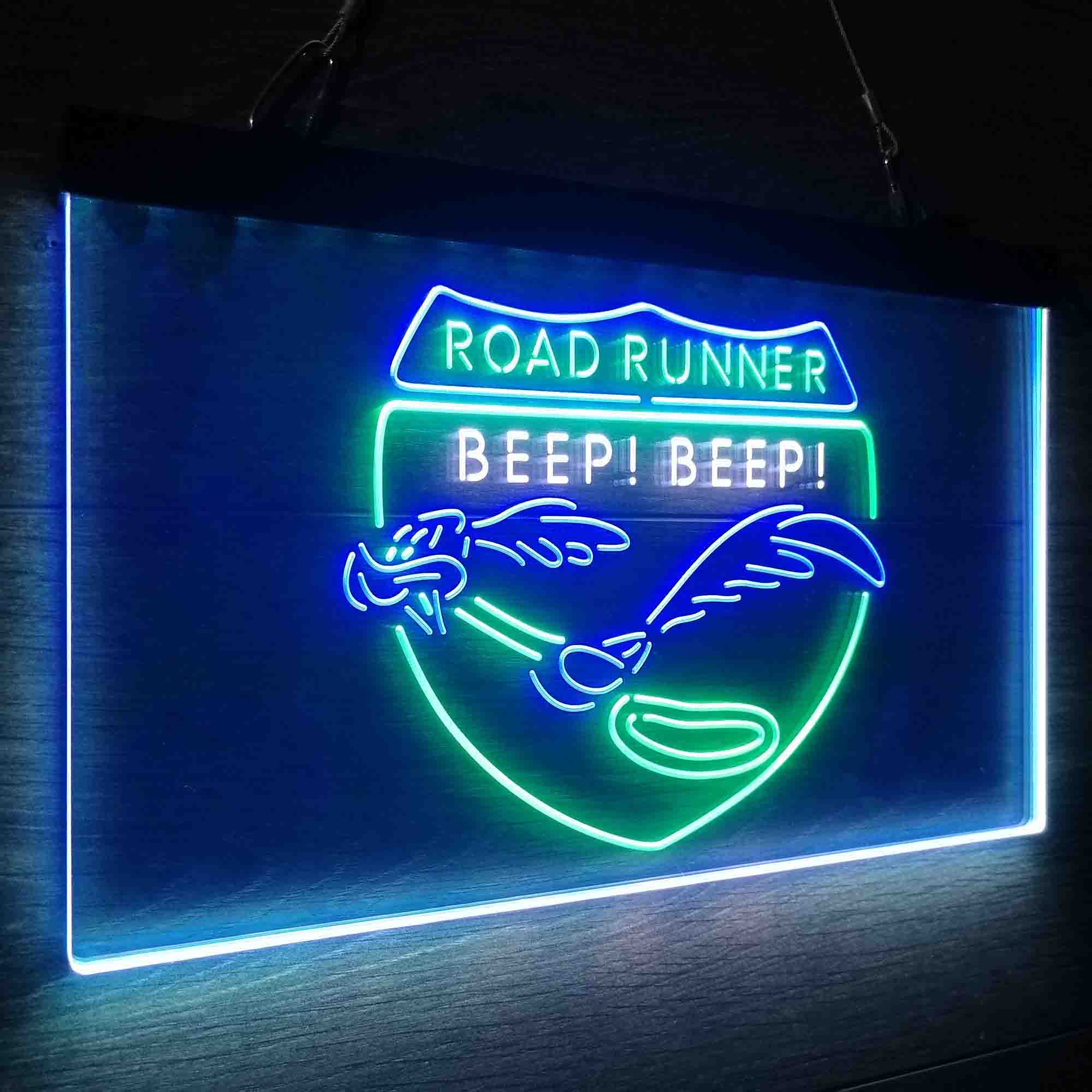 Road Runner Beep Beep Neon 3-Color LED Sign