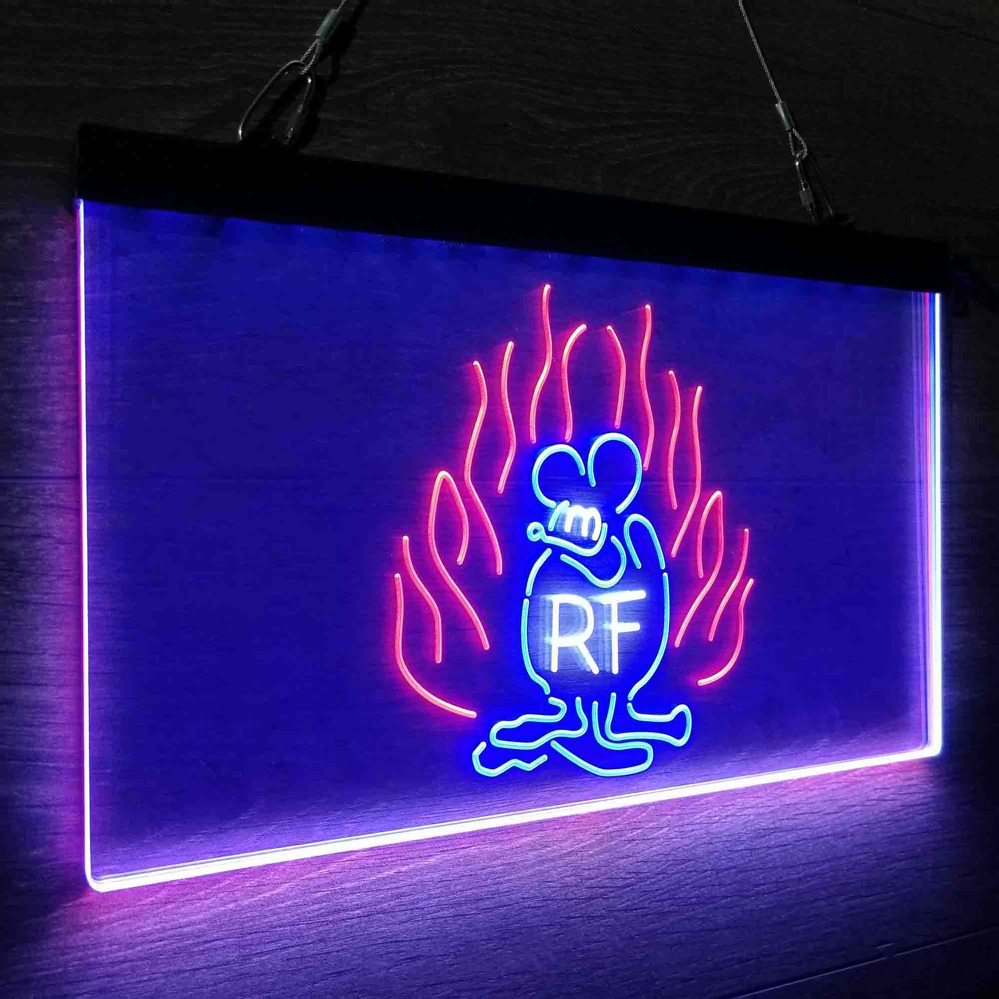 Rat Fink Game Neon 3-Color LED Sign