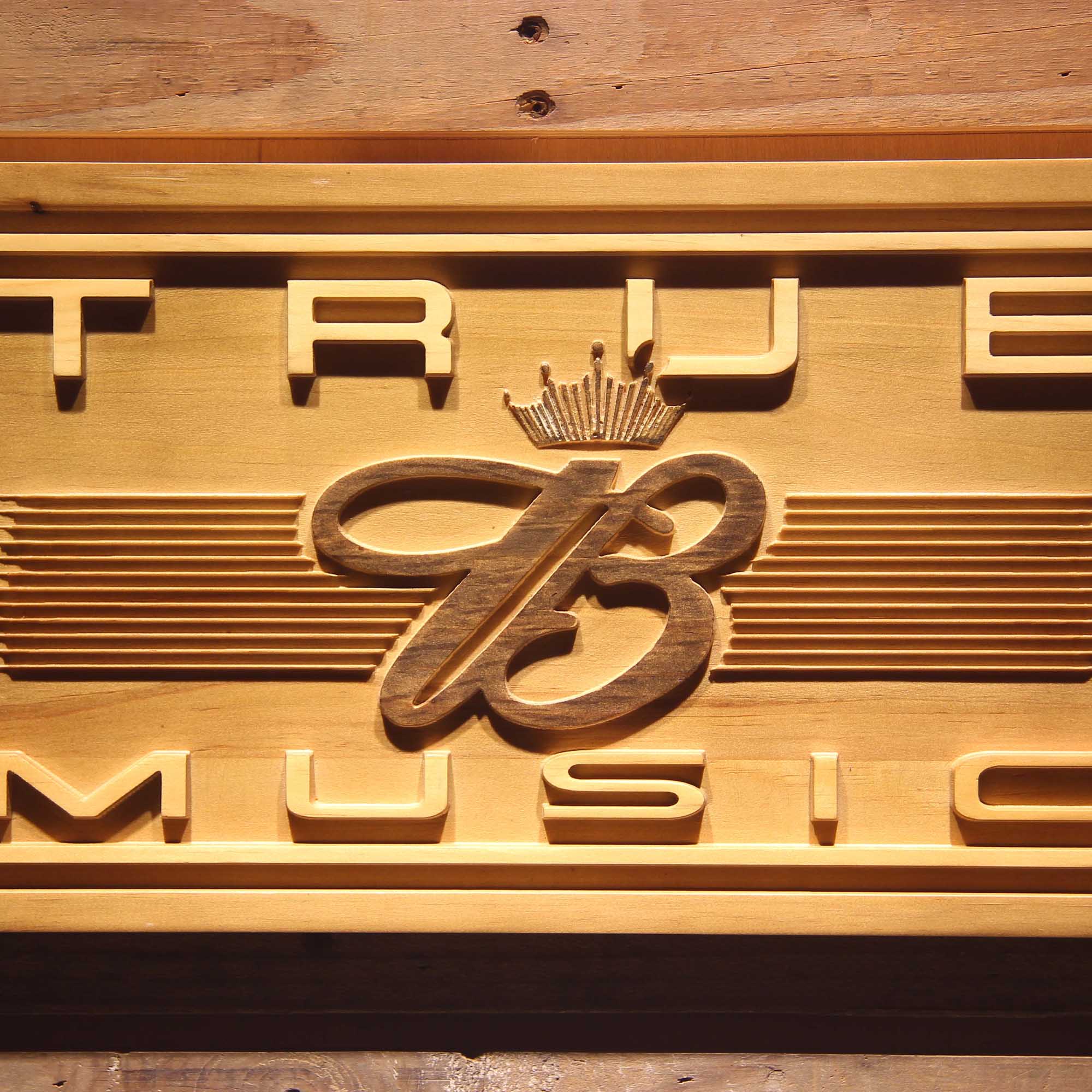 Budweiser True Music 3D Wooden Engrave Sign