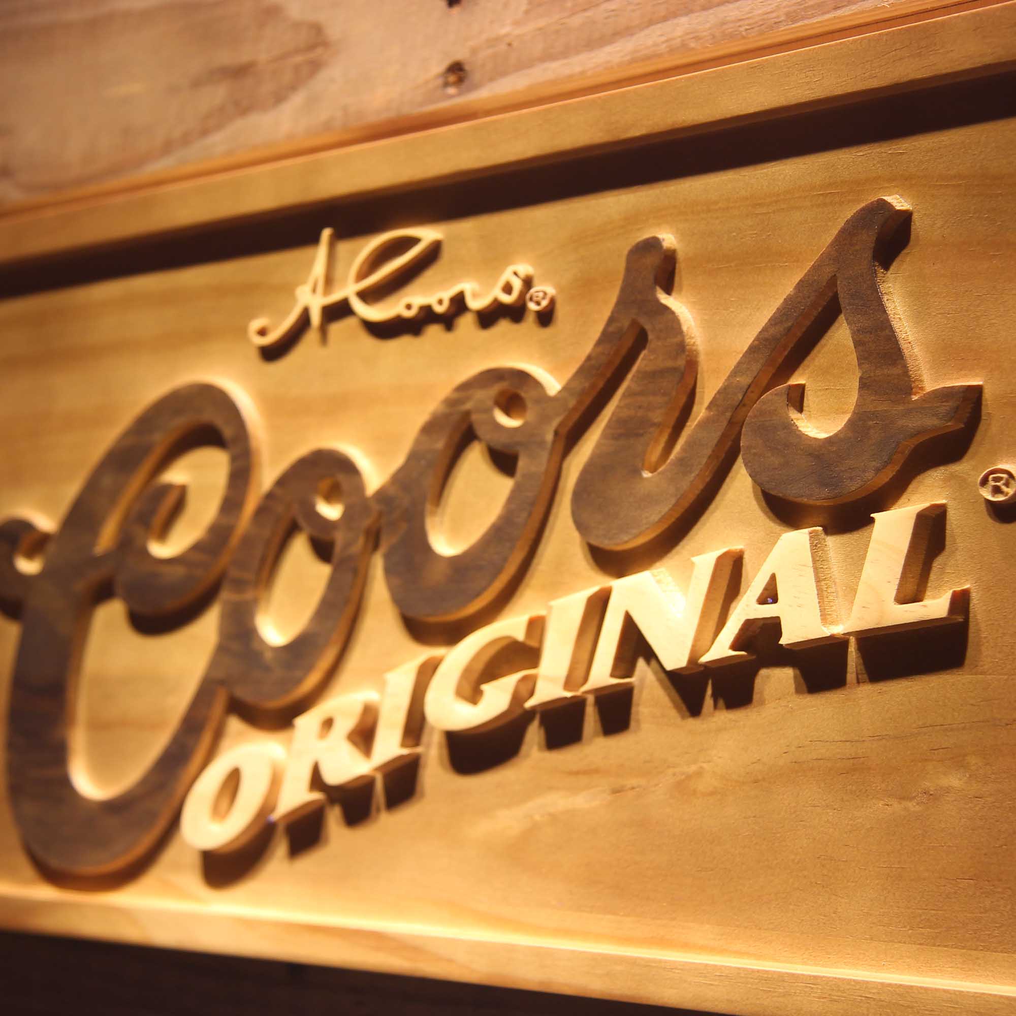 Coors Original 3D Wooden Engrave Sign