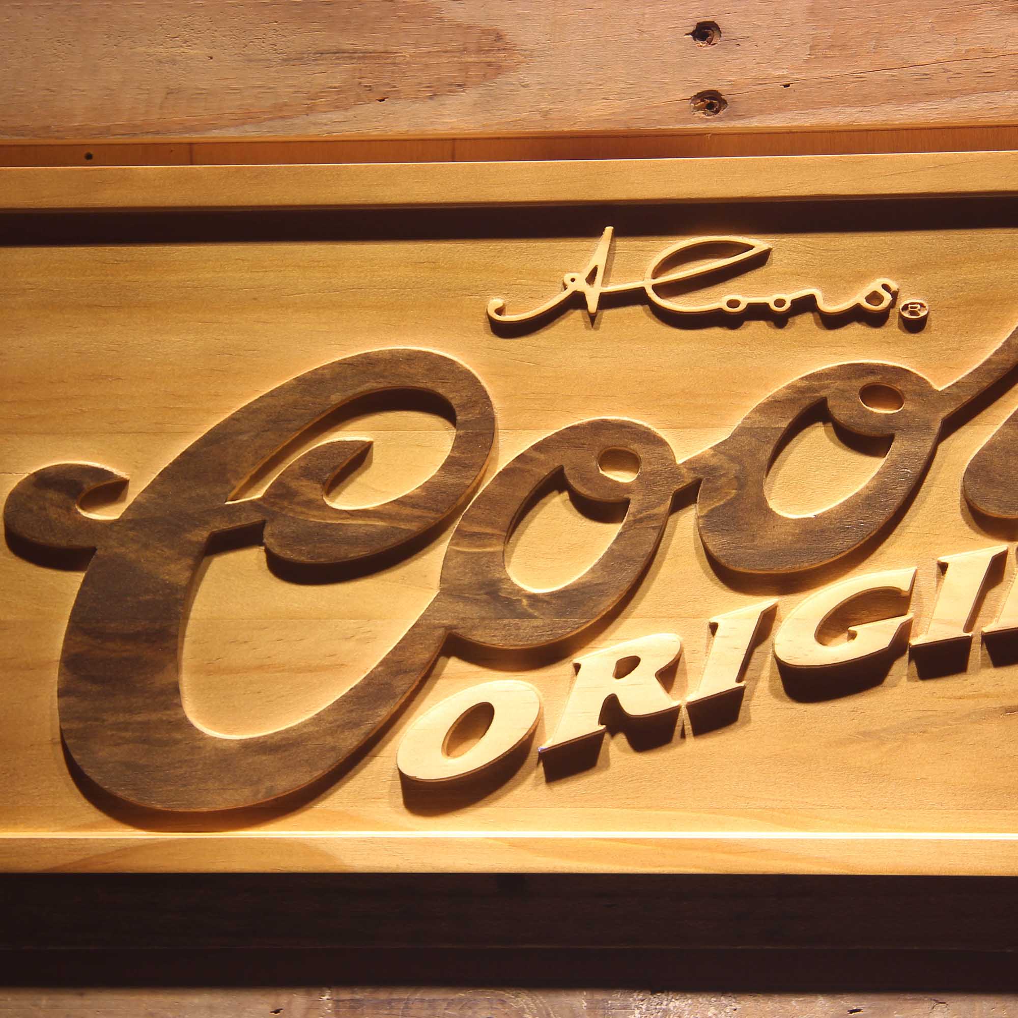 Coors Original 3D Wooden Engrave Sign