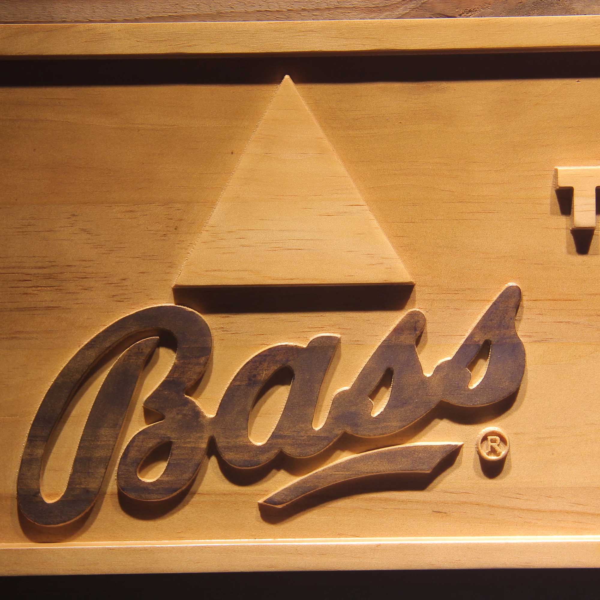 Bass Pale Ale 3D Wooden Engrave Sign