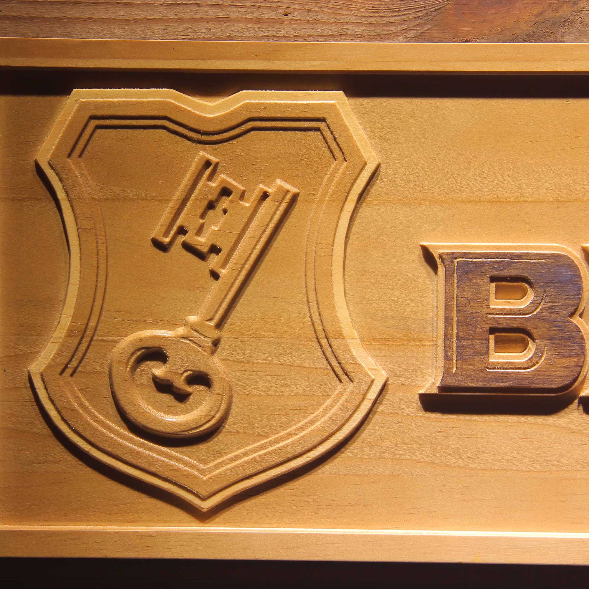 Beck's Beer 3D Wooden Engrave Sign