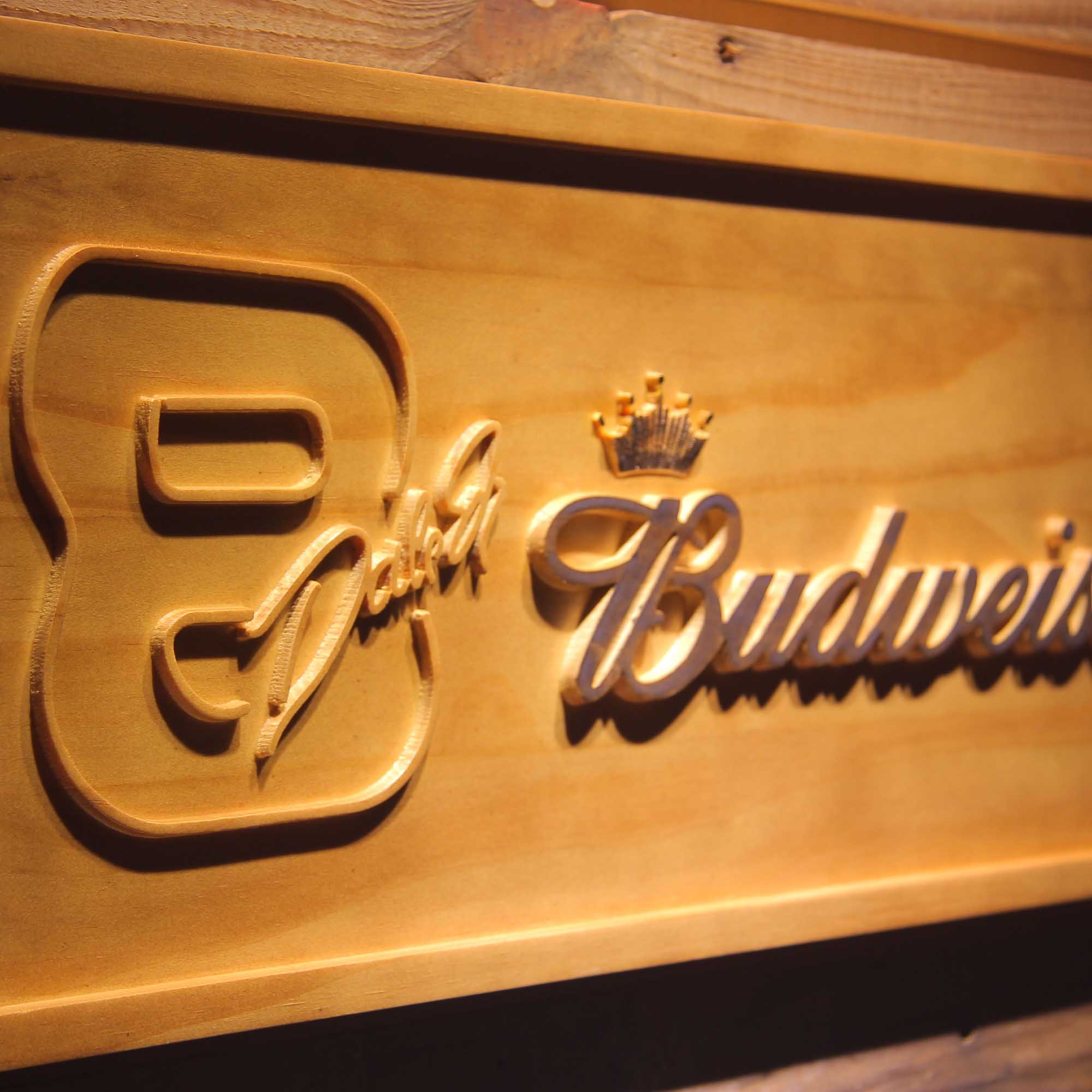 Budweiser 8 Dale Jr. 3D Wooden Engrave Sign