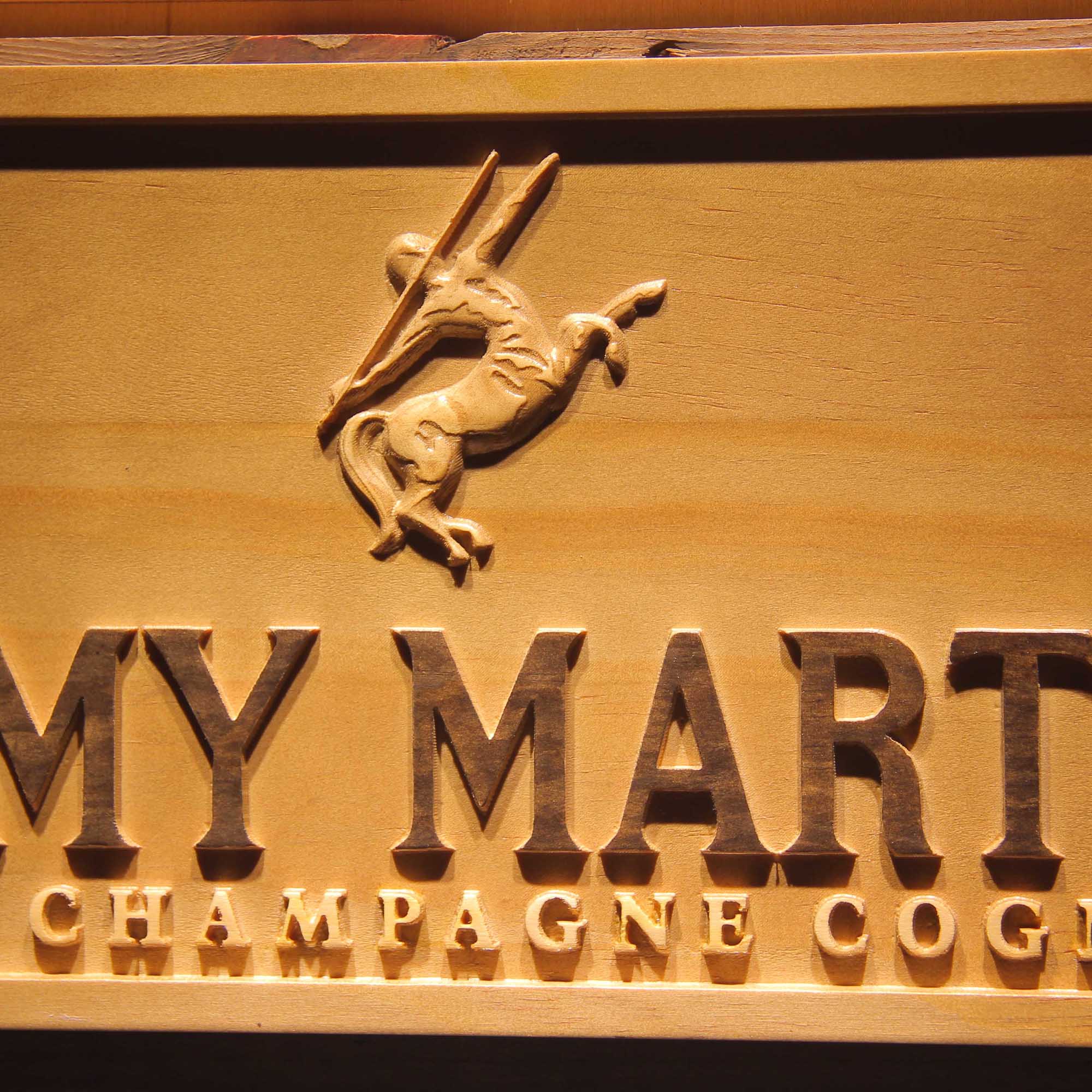 Remy Martin 3D Wooden Engrave Sign