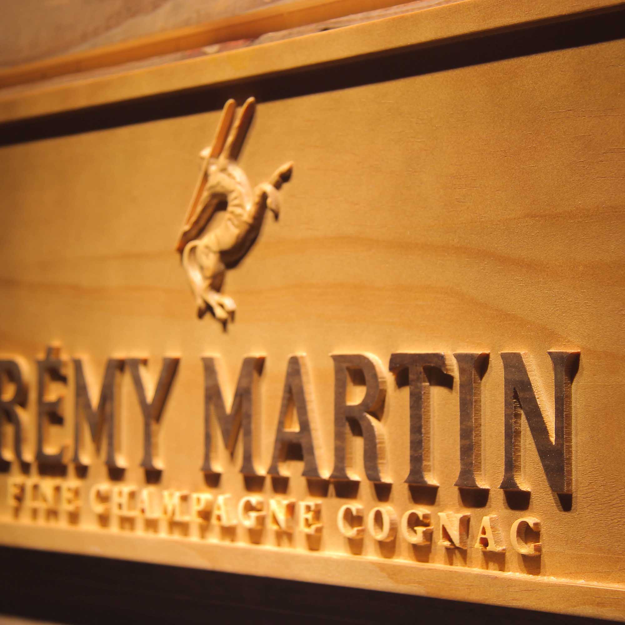 Remy Martin 3D Wooden Engrave Sign