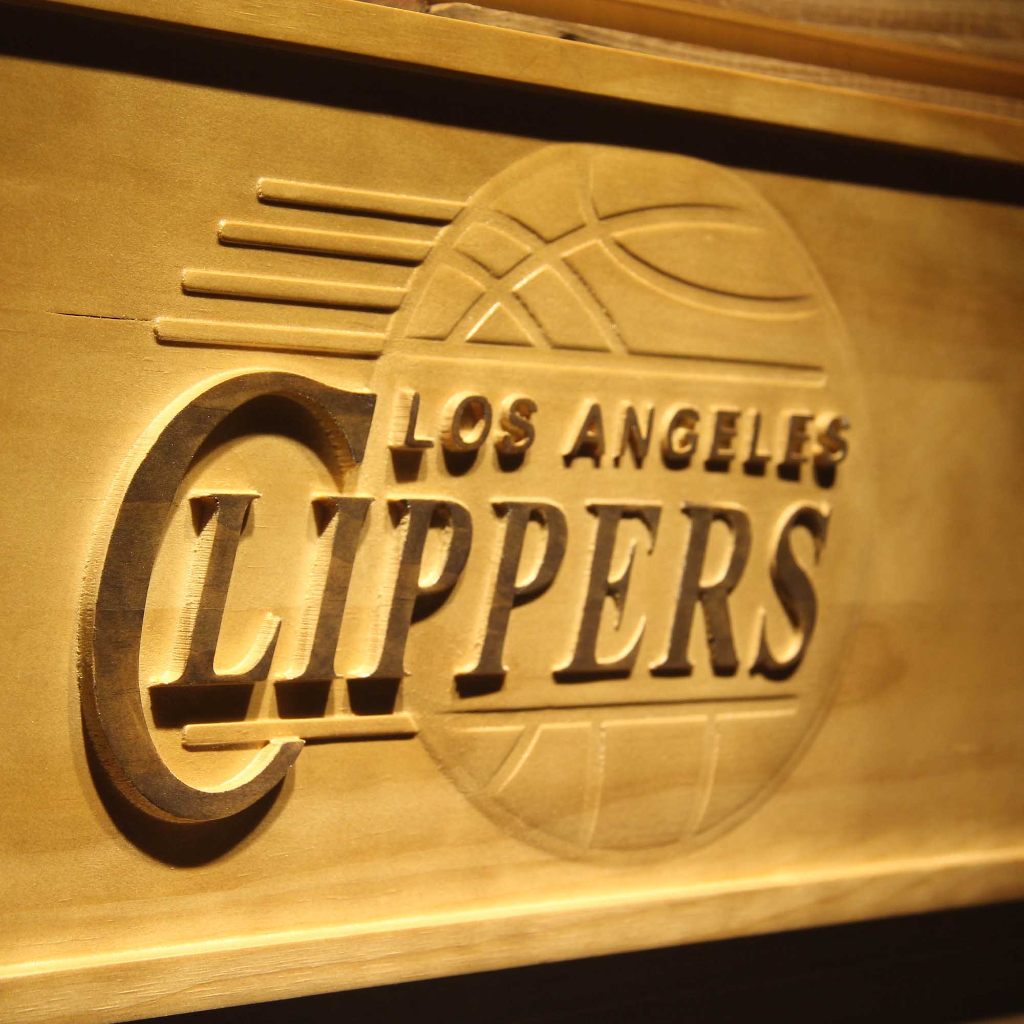 Los Angeles Clippers Basketball Man Cave Sport 3D Wooden Engrave Sign