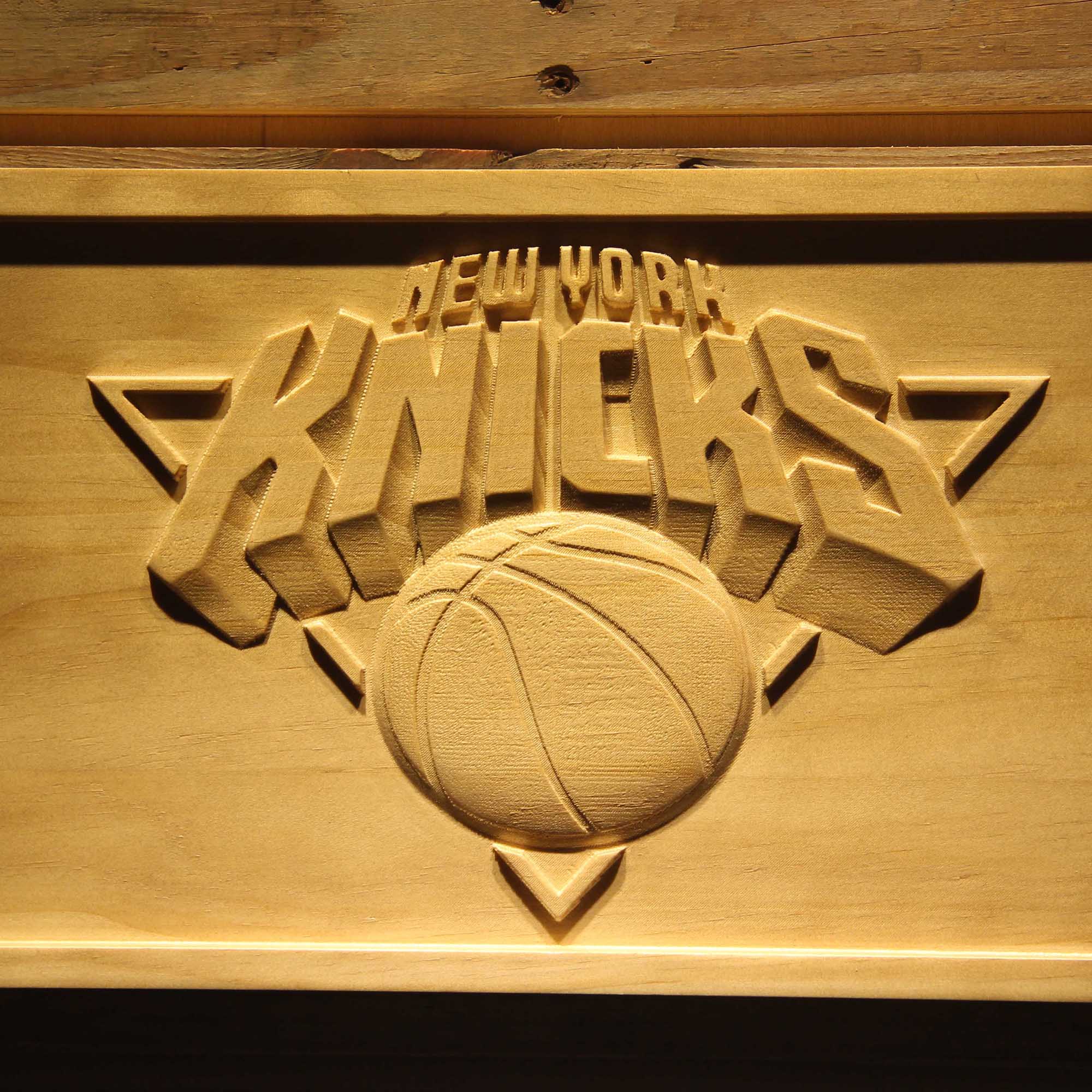 New York Knickerbockers Basketball Man Cave Sport 3D Wooden Engrave Sign