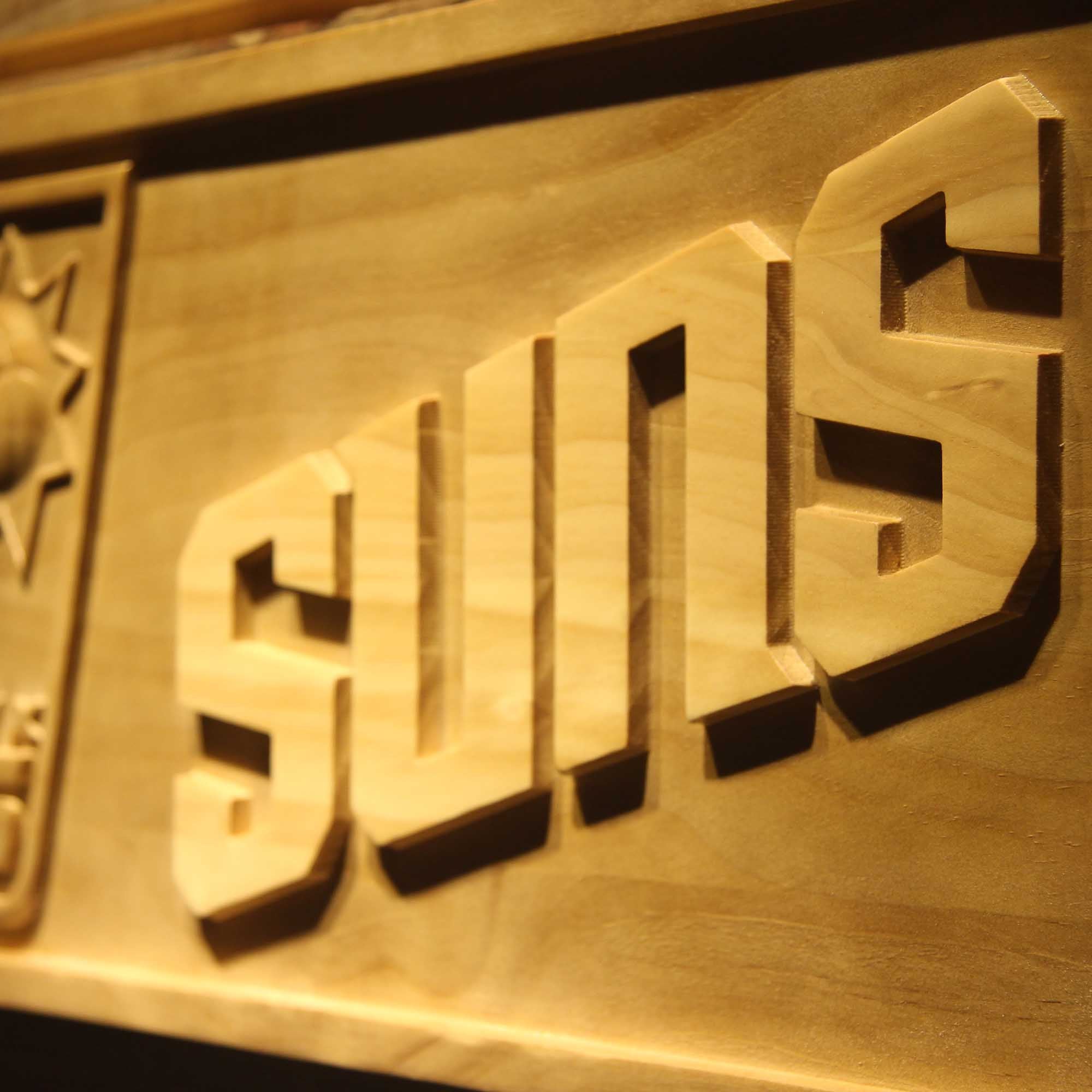 Phoenix Suns Basketball Man Cave Sport 3D Wooden Engrave Sign