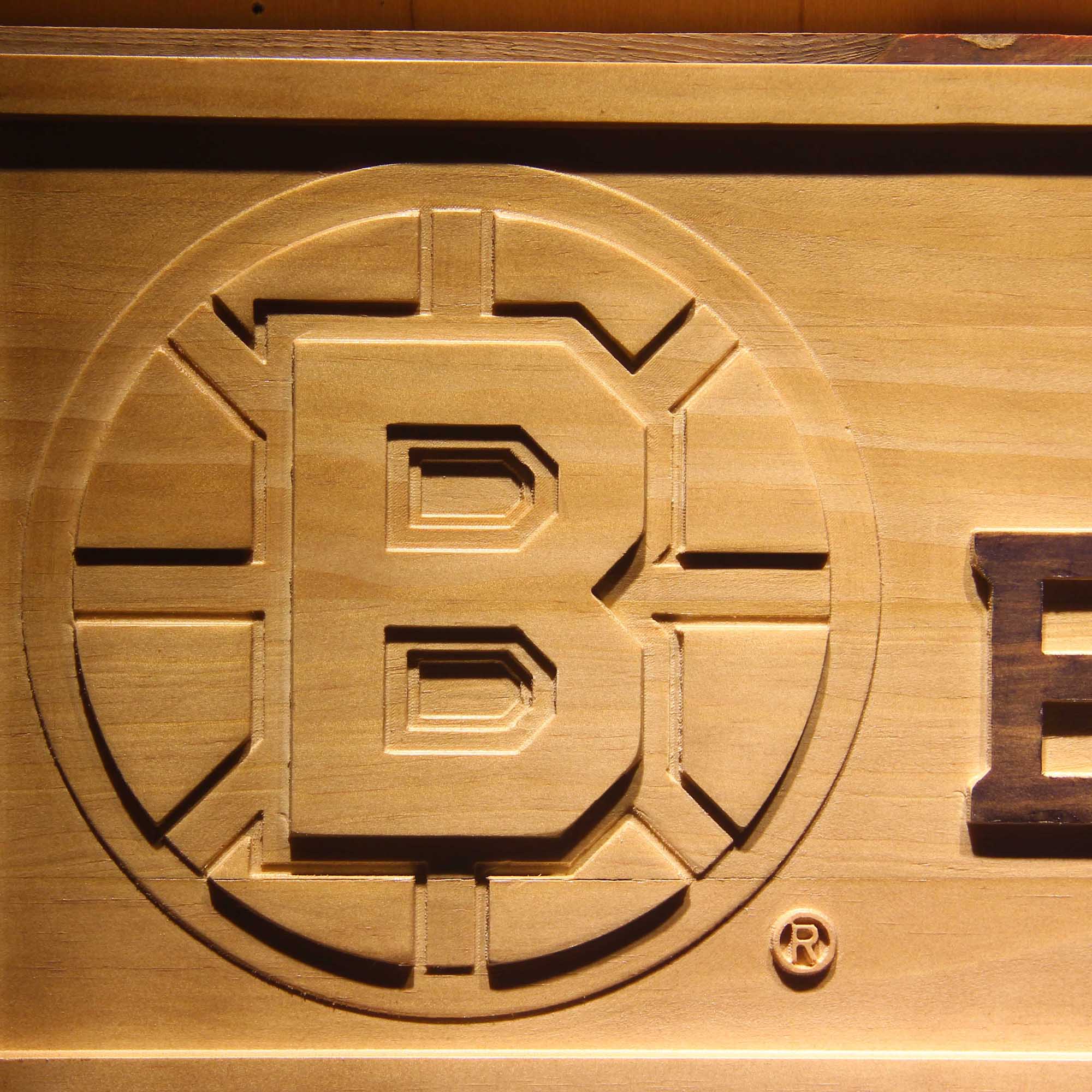 Boston Bruins Hockey Man Cave Sport 3D Wooden Engrave Sign