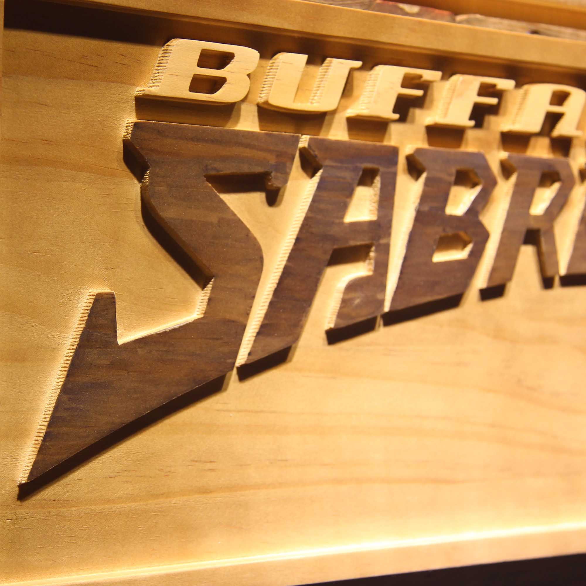 Buffalo Sabres Hockey Man Cave Sport 3D Wooden Engrave Sign