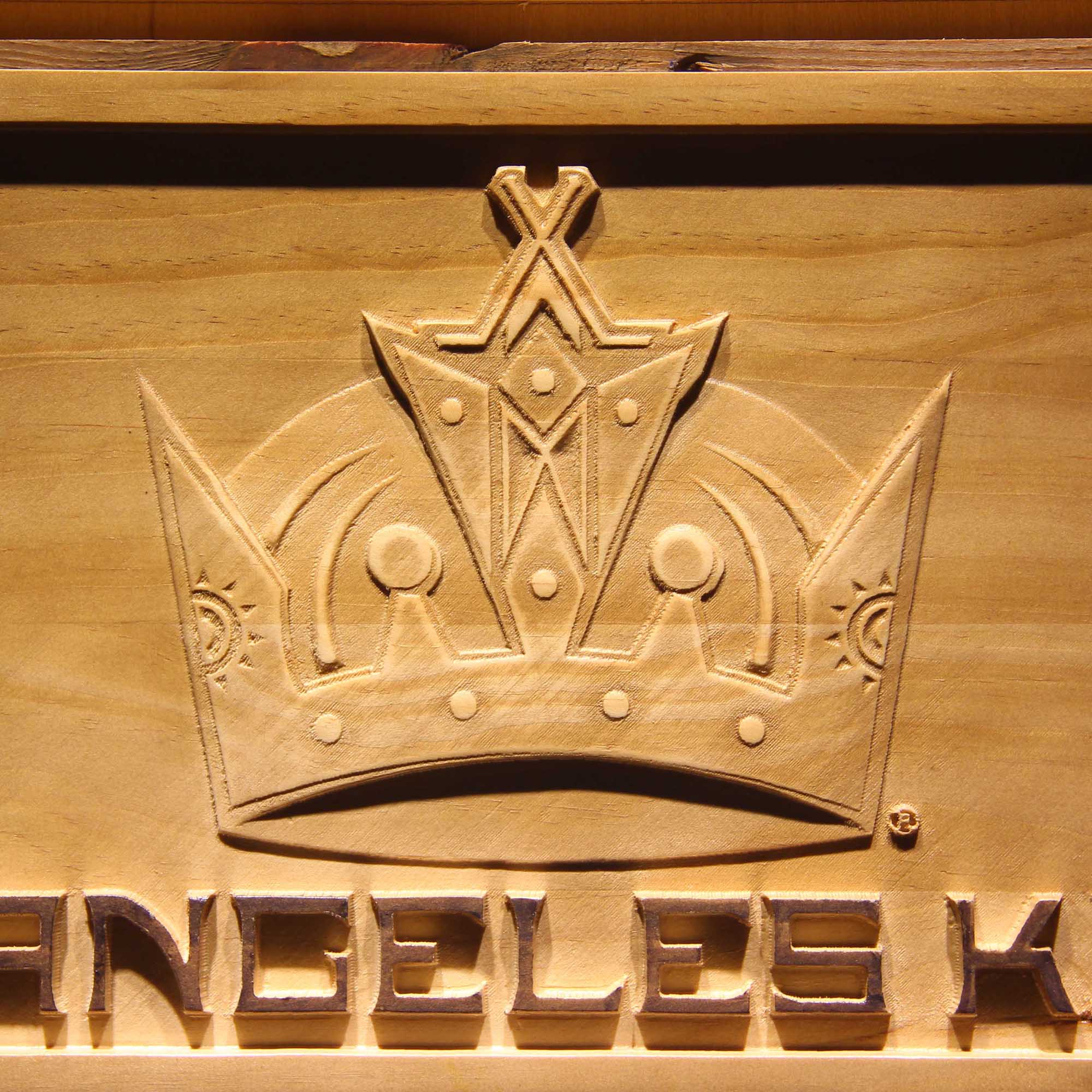 Los Angeles Kings Hockey Man Cave Sport 3D Wooden Engrave Sign