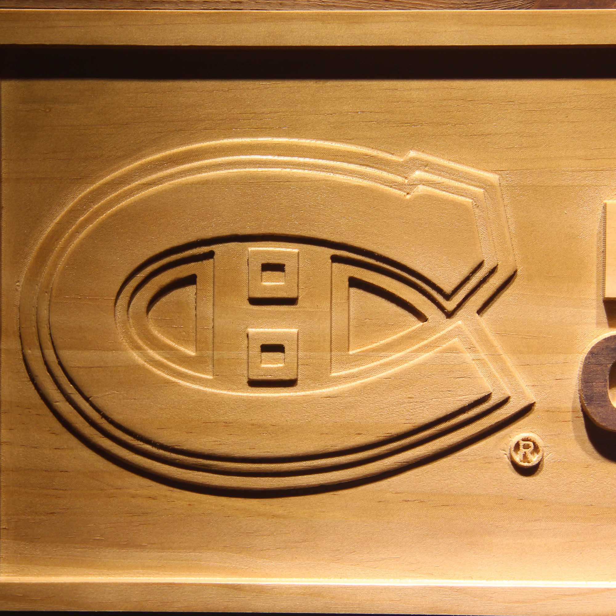 Montreal Canadiens Hockey Man Cave Sport 3D Wooden Engrave Sign