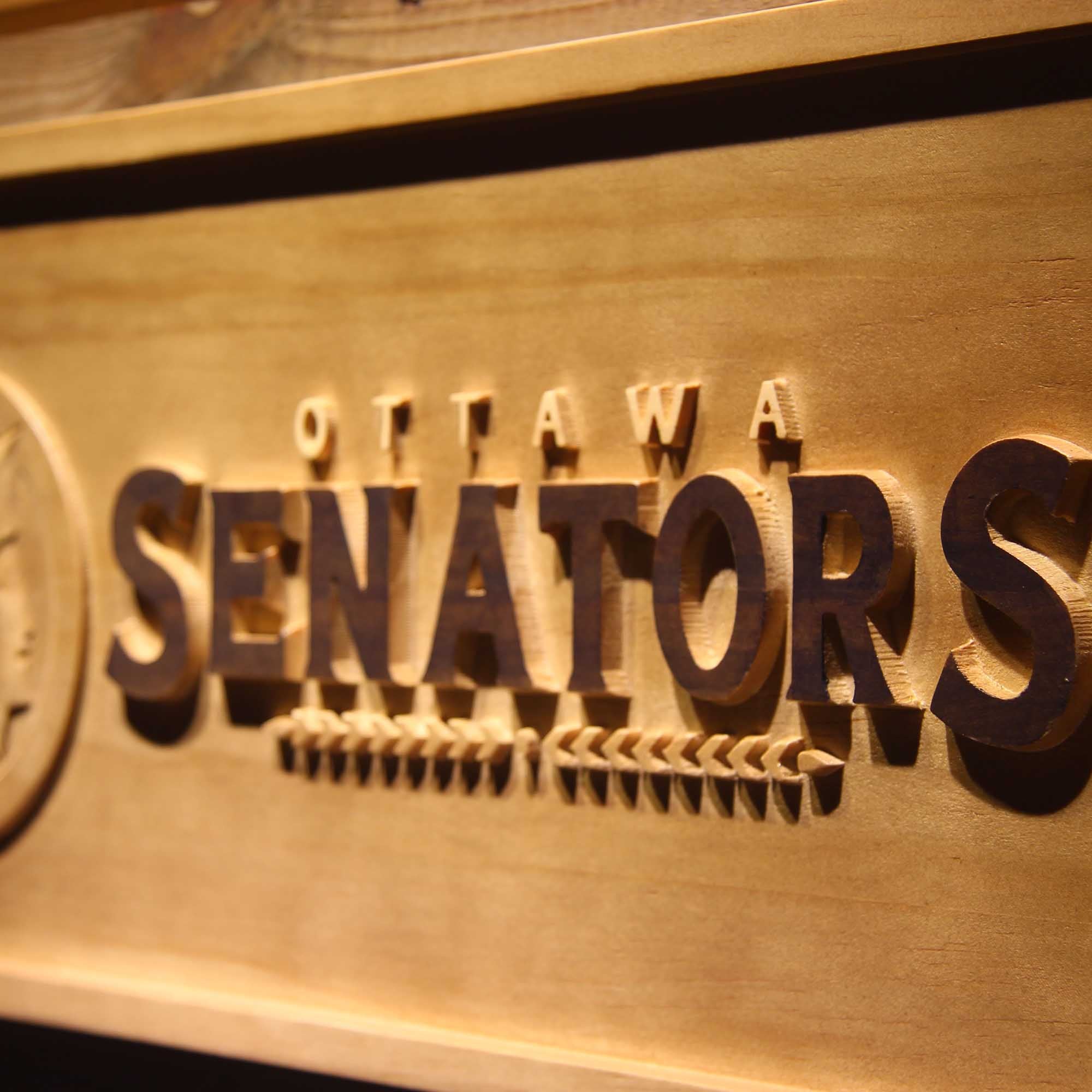 Ottawa Senators Hockey Man Cave Sport 3D Wooden Engrave Sign