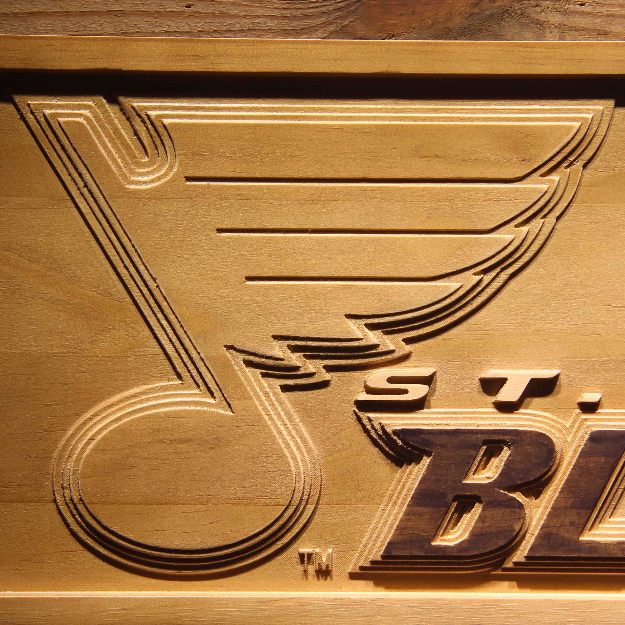 St. Louis Blues Hockey Man Cave Sport 3D Wooden Engrave Sign