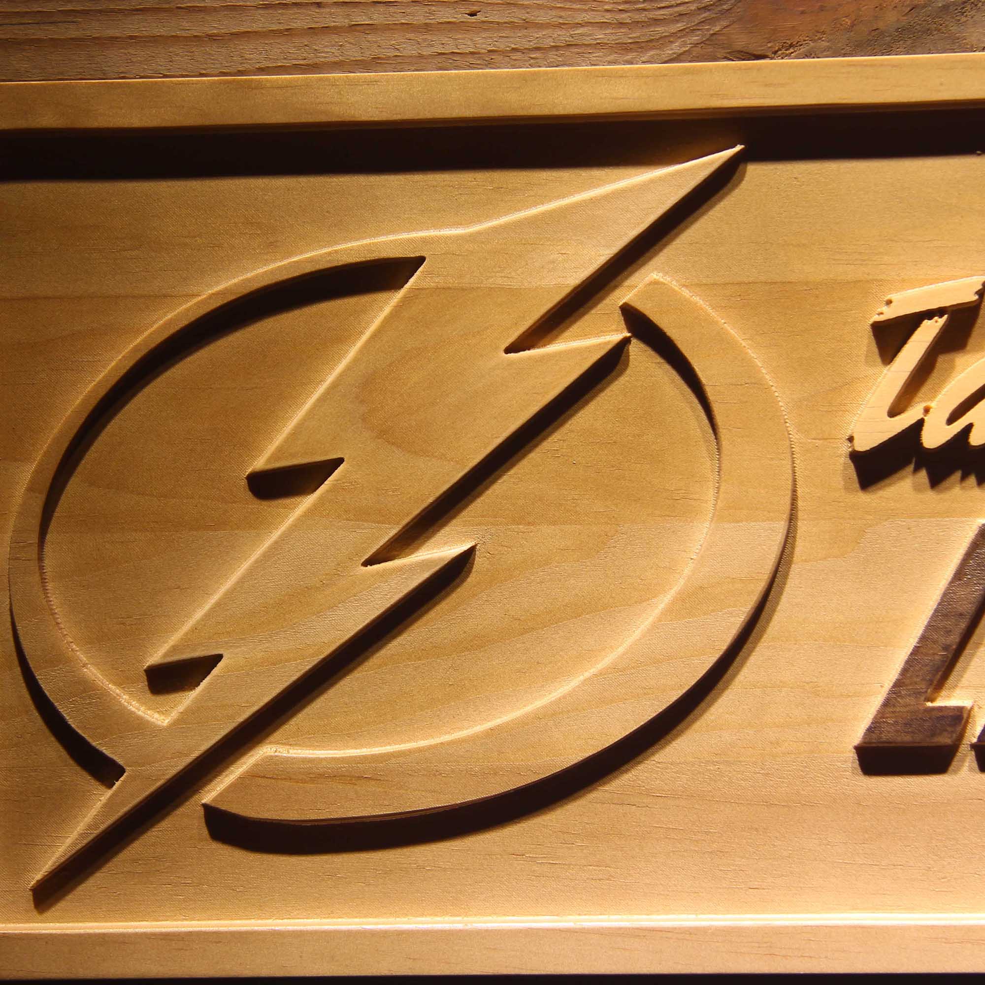 Tampa Bay Lightning Hockey Man Cave Sport 3D Wooden Engrave Sign