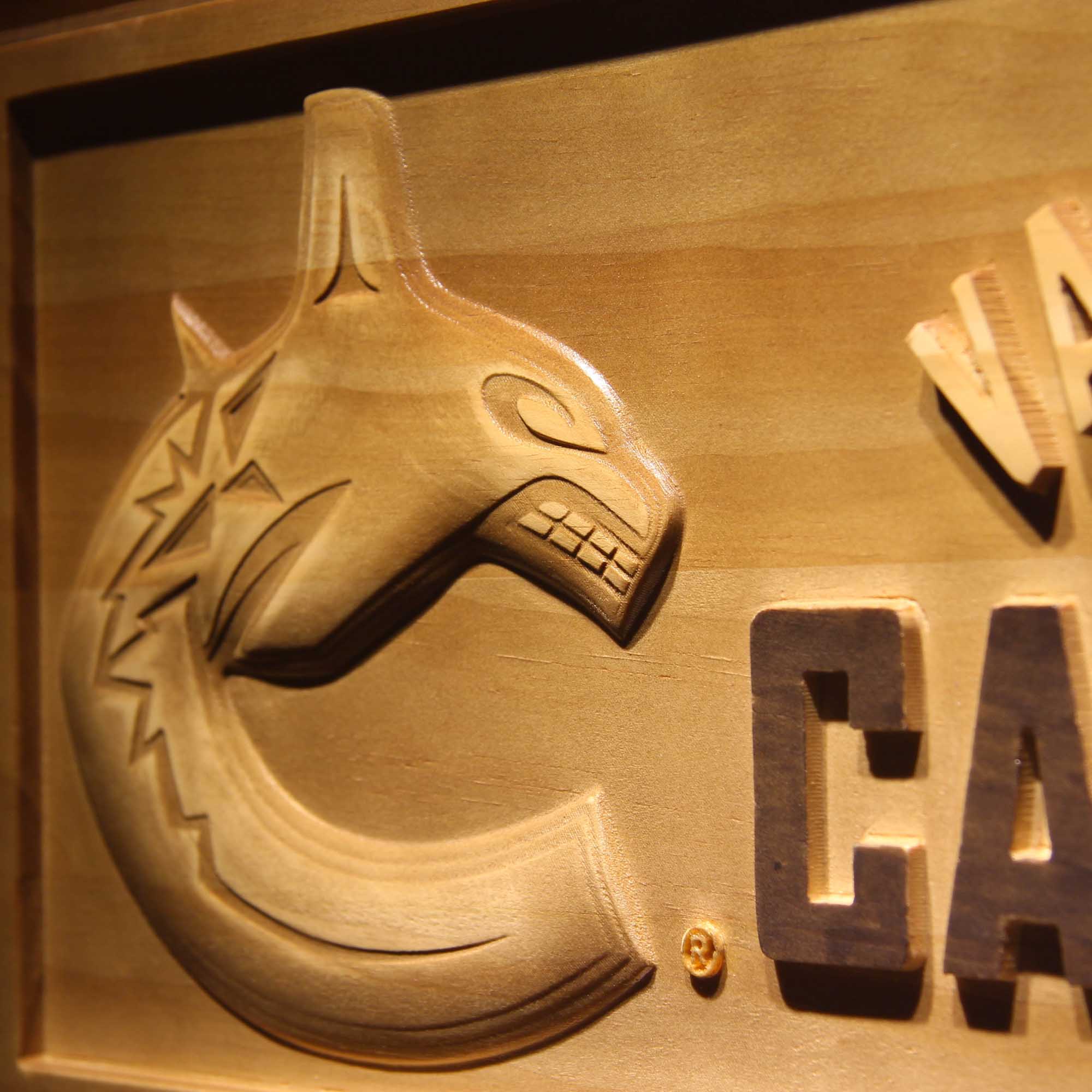 Vancouver Canucks Hockey Man Cave Sport 3D Wooden Engrave Sign